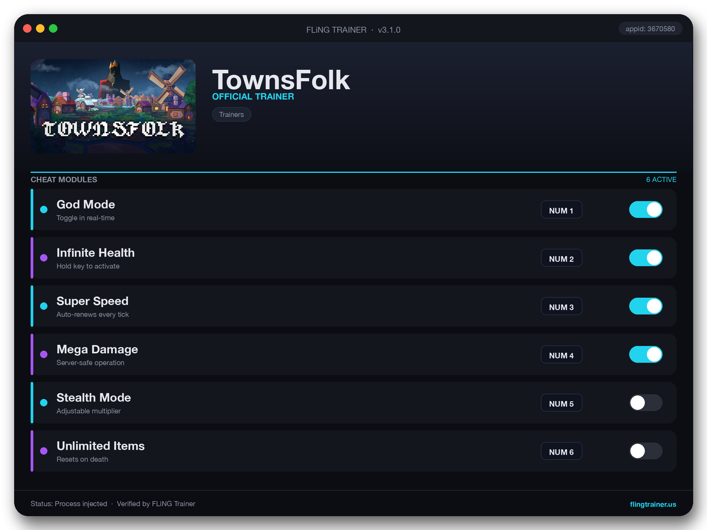 TownsFolk Trainer interface