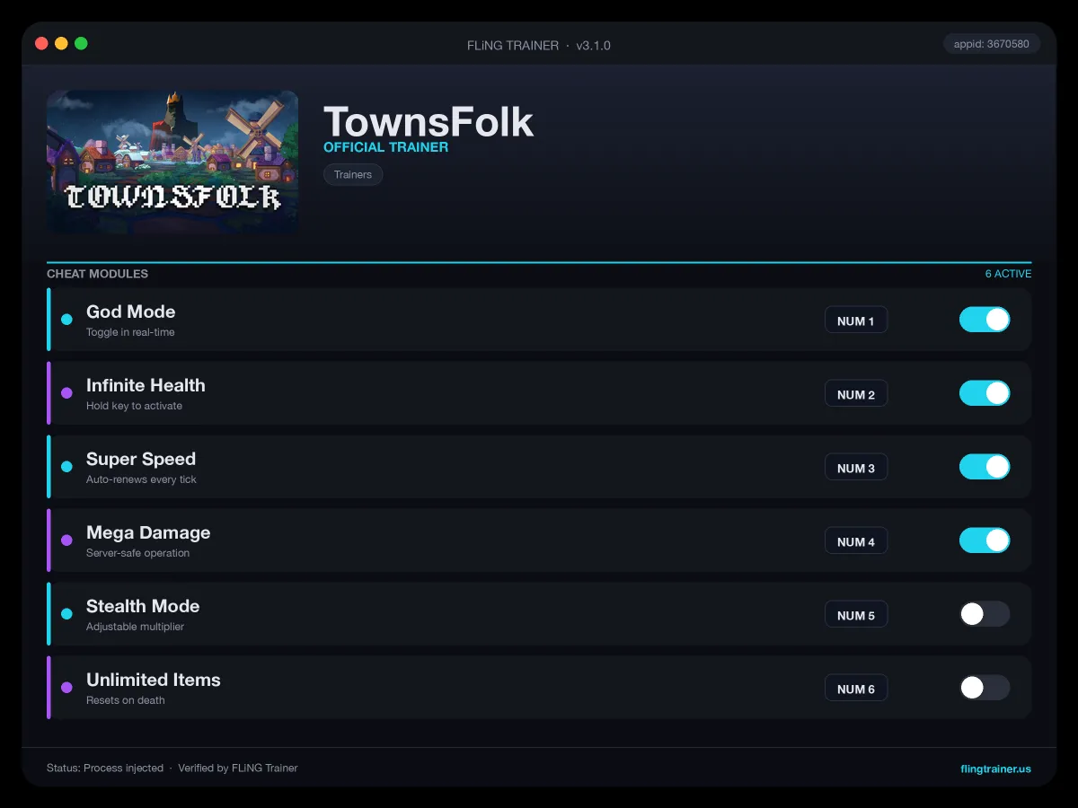 TownsFolk Trainer interface