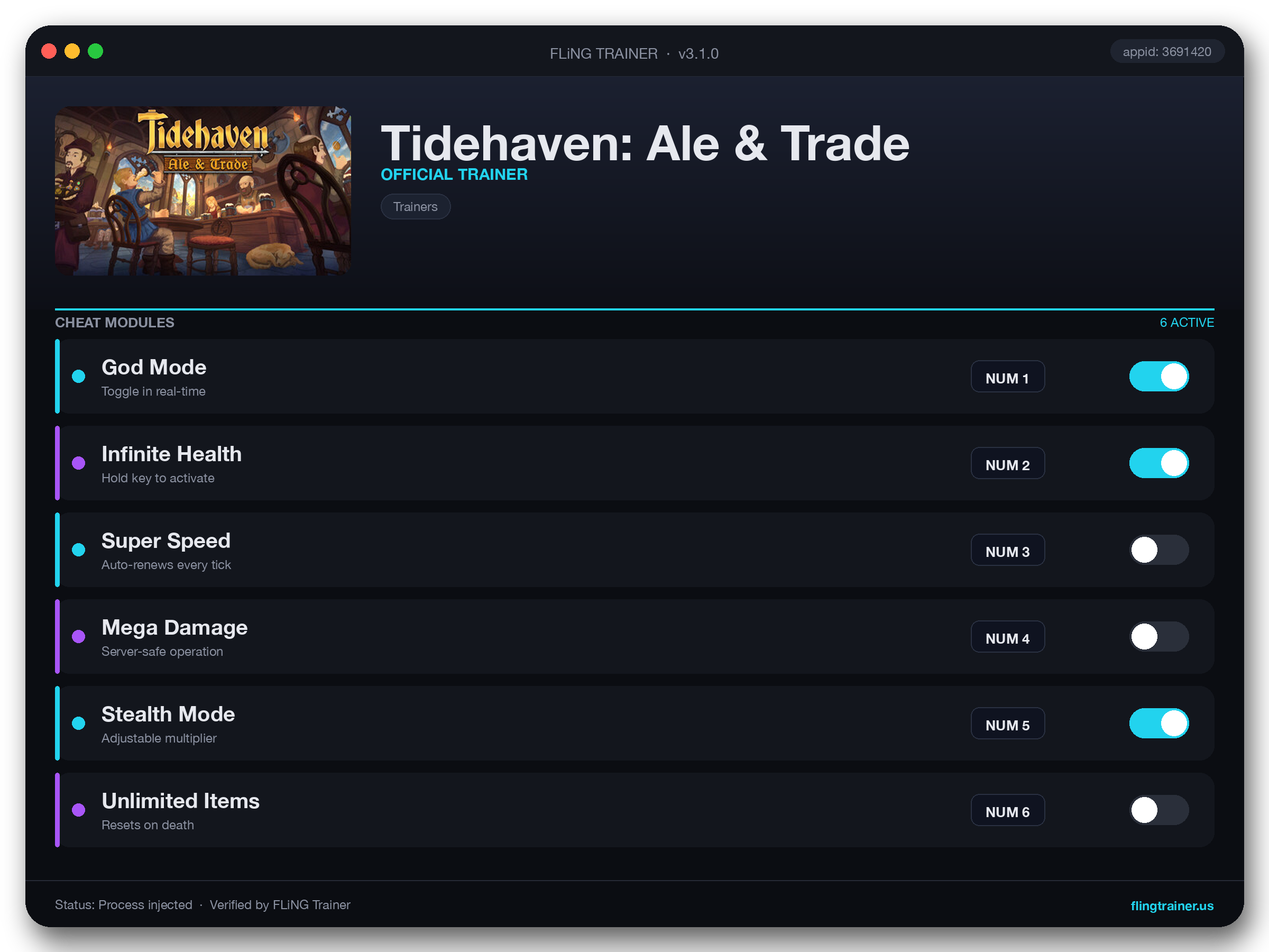 Tidehaven: Ale & Trade Trainer interface