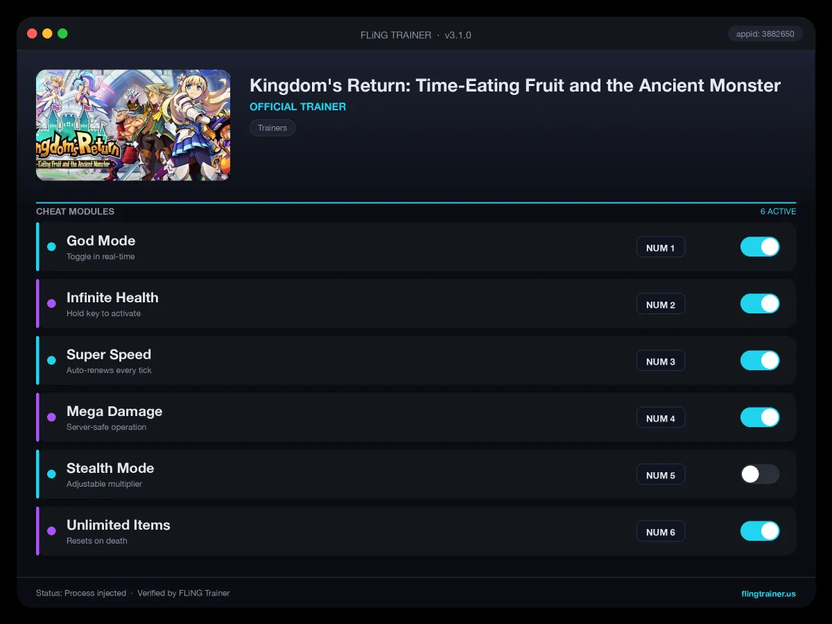 Kingdom's Return: Time-Eating Fruit and the Ancient Monster Trainer interface