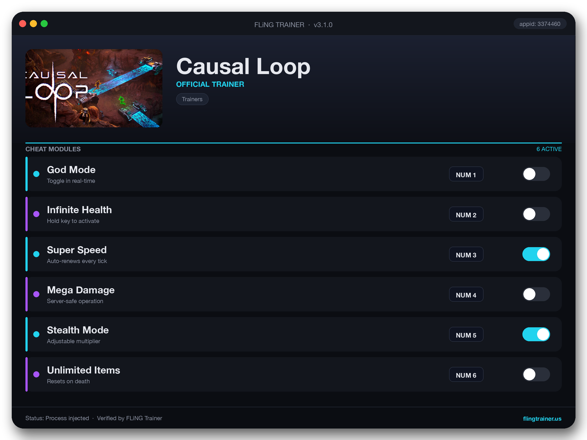 Causal Loop Trainer interface
