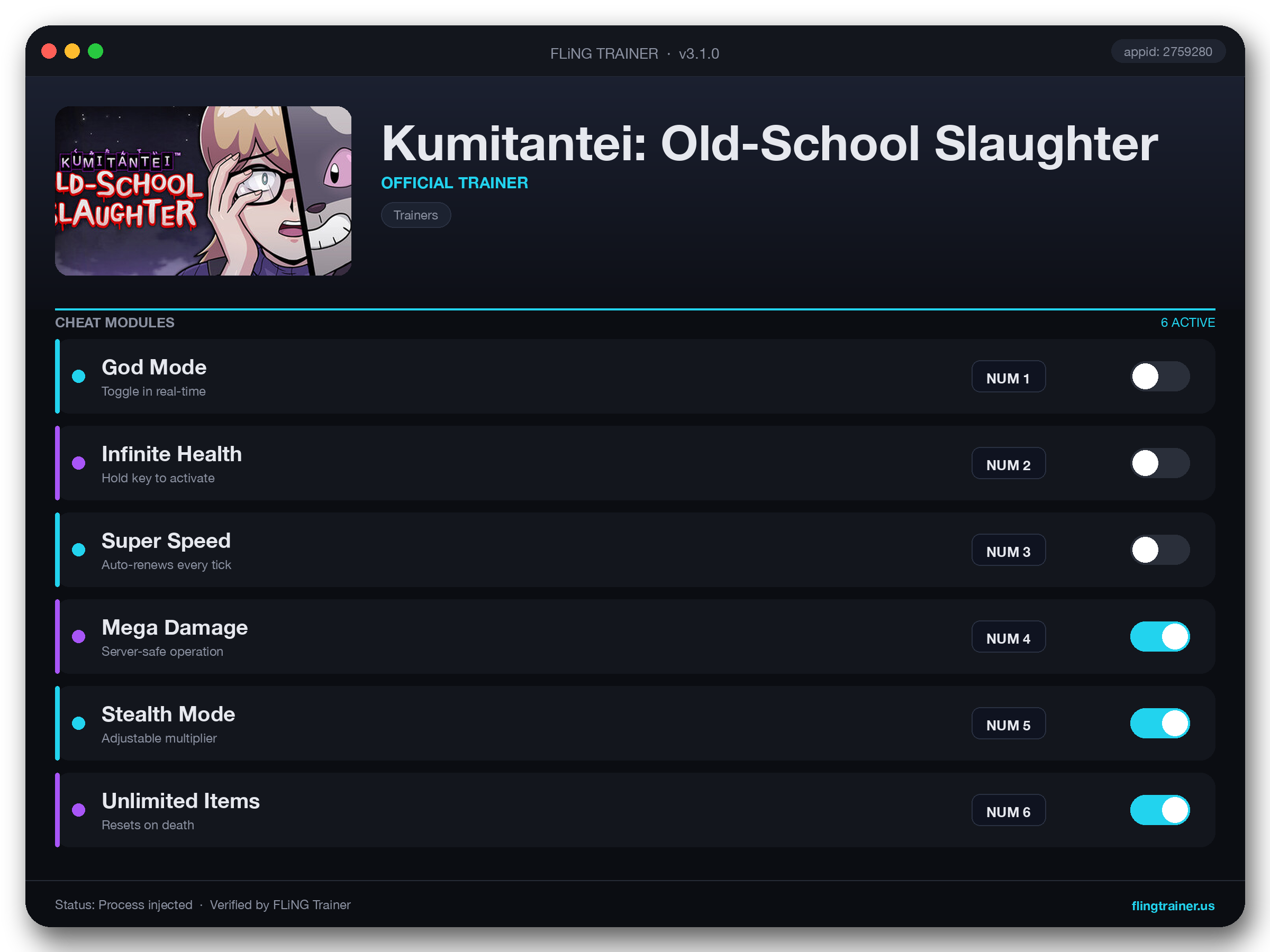 Kumitantei: Old-School Slaughter Trainer interface