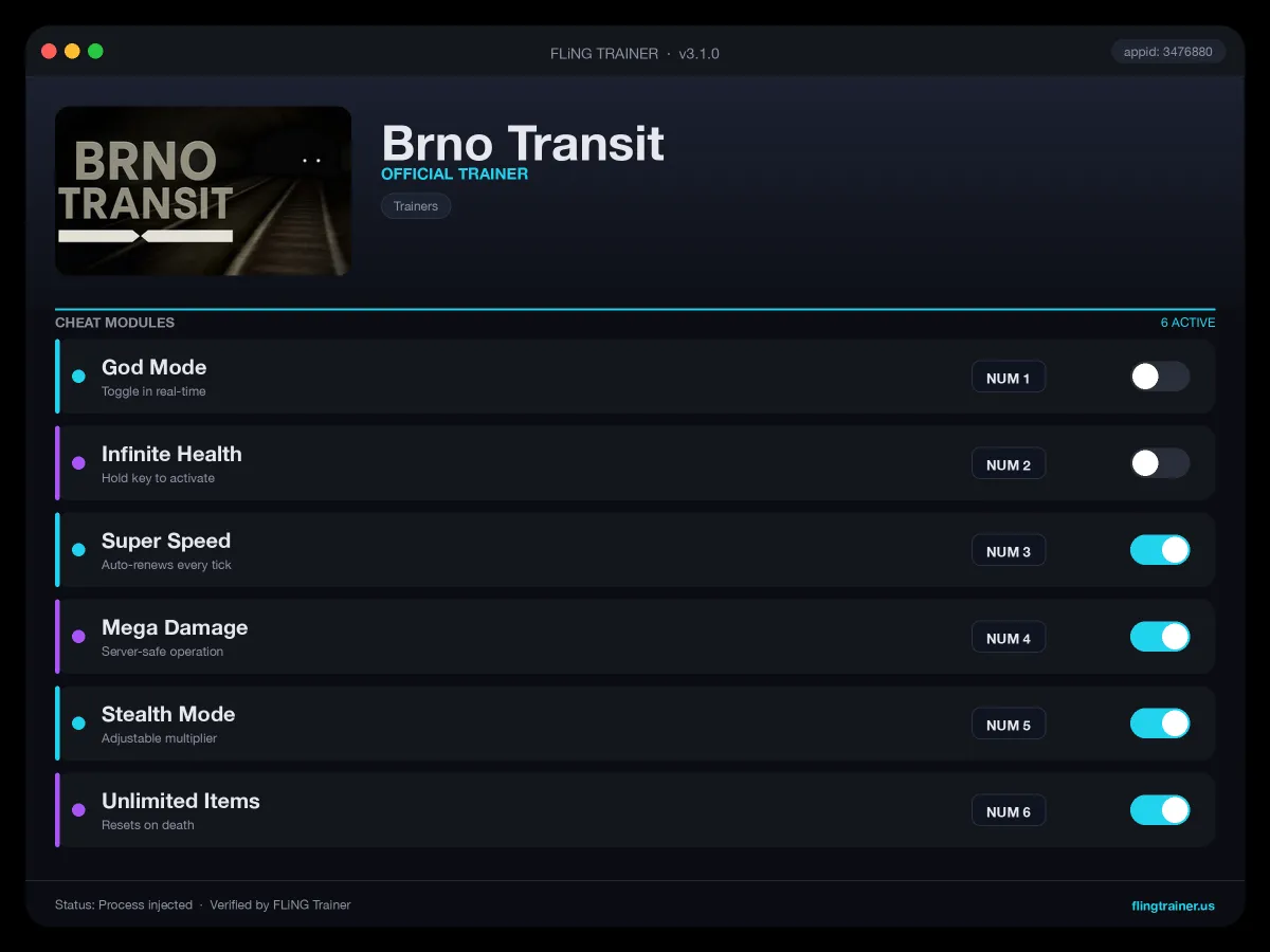 Brno Transit Trainer interface