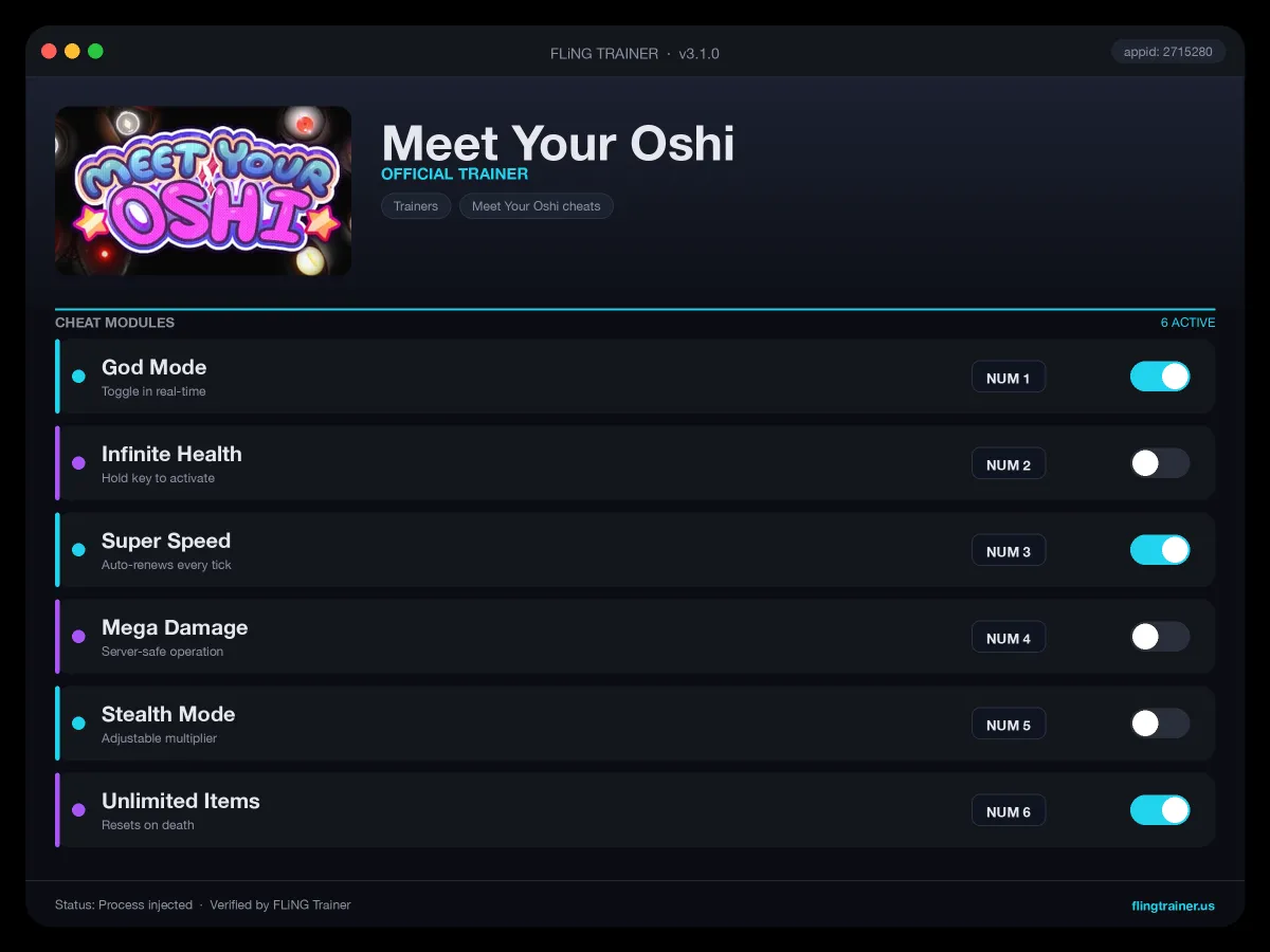 Meet Your Oshi Trainer interface
