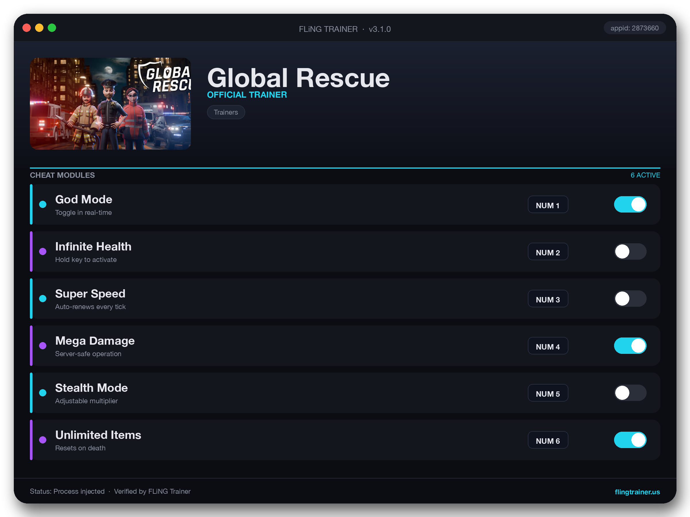 Global Rescue Trainer interface
