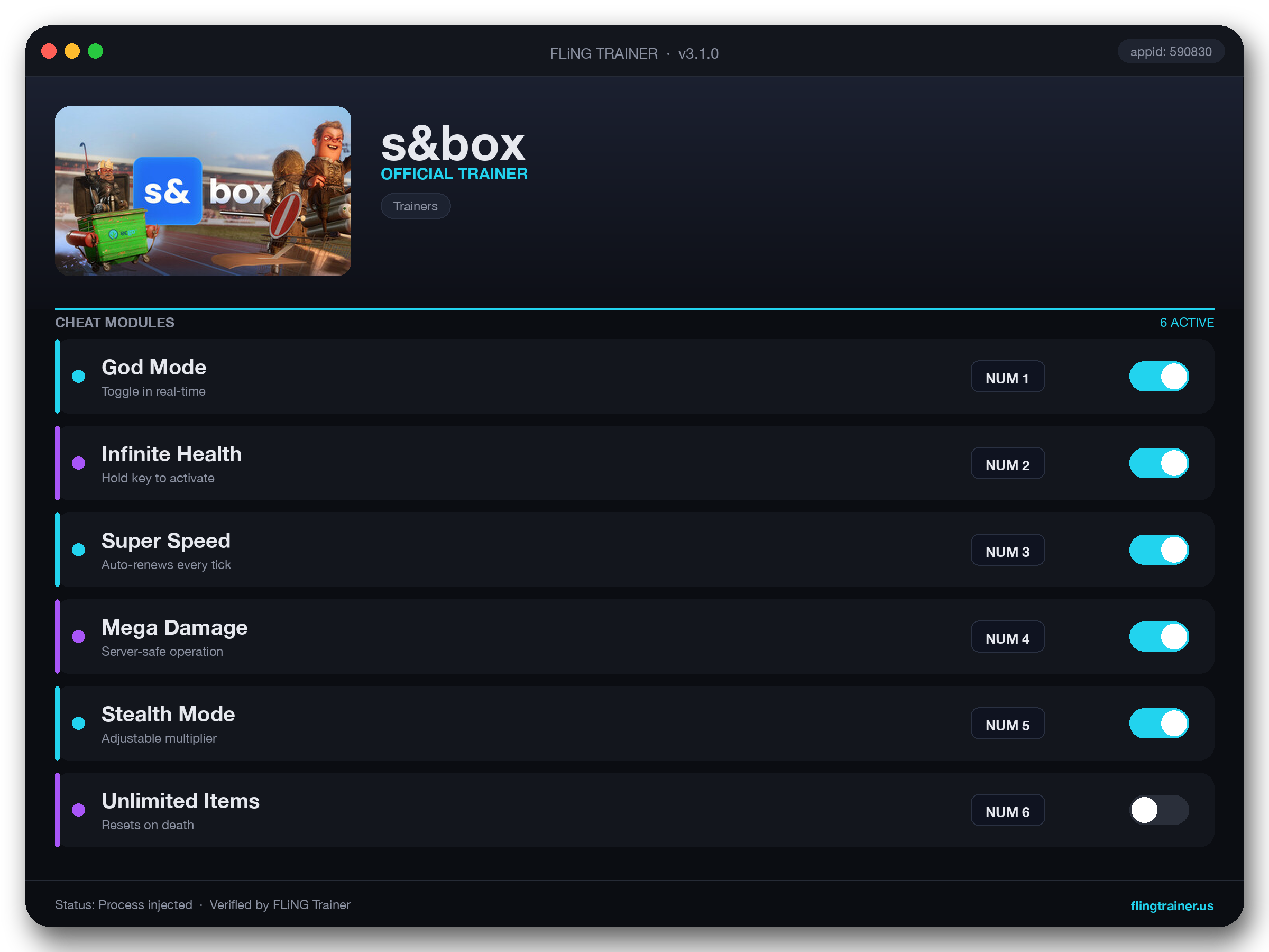 s&box Trainer interface