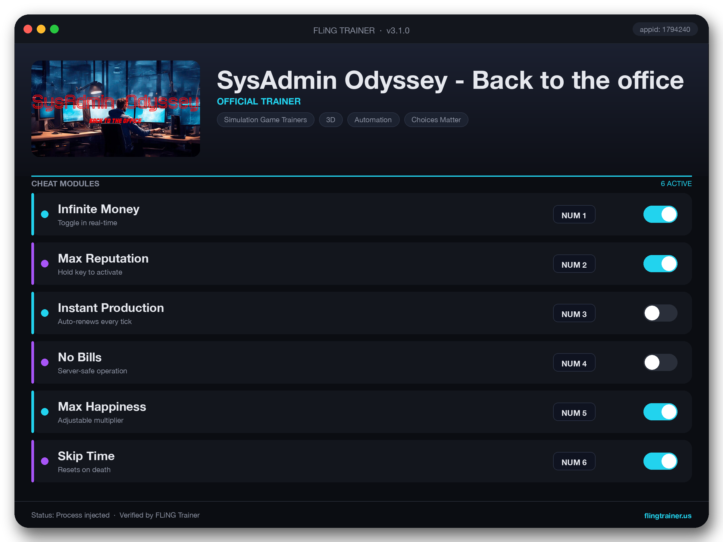 SysAdmin Odyssey - Back to the office Trainer interface