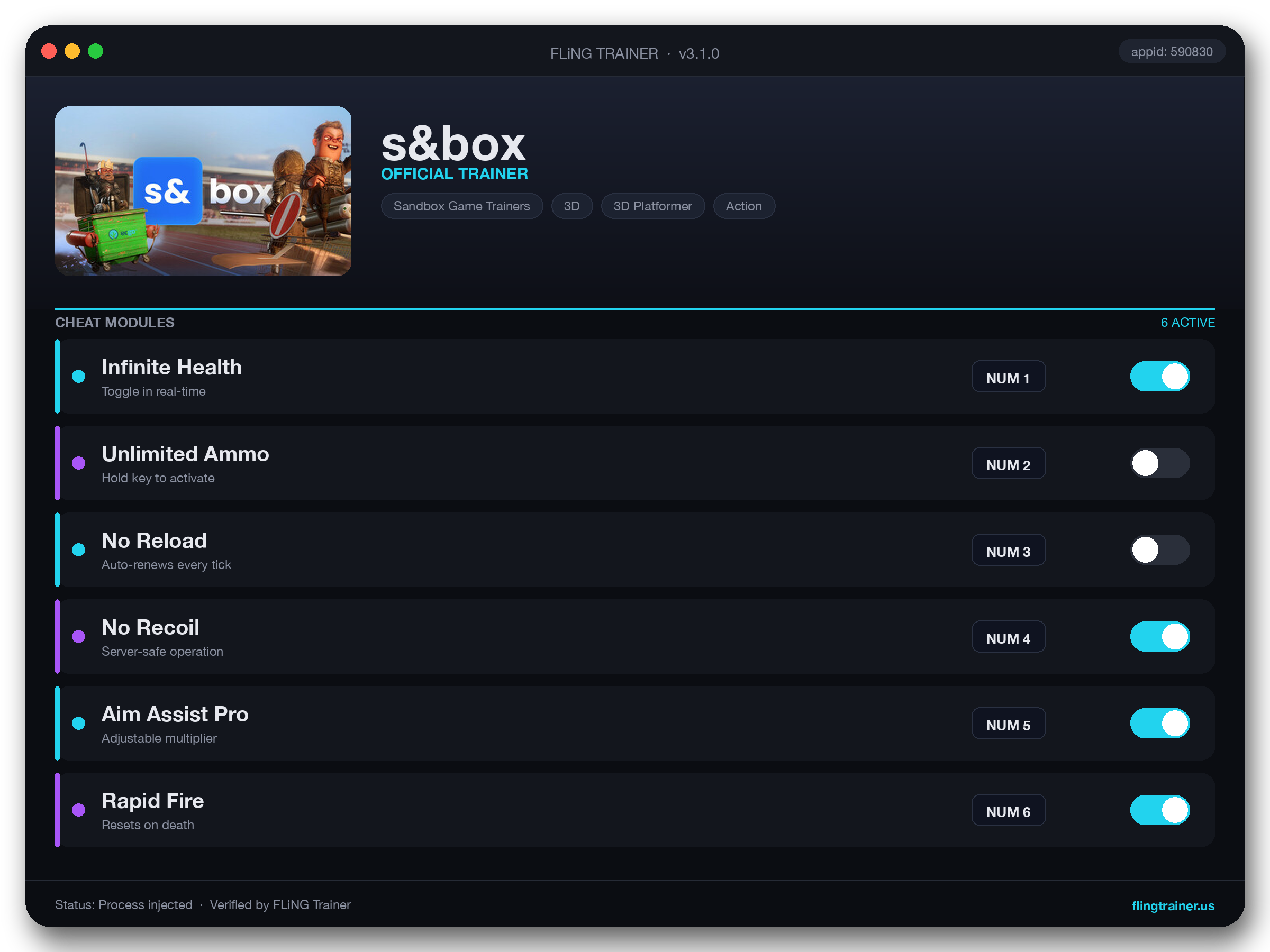 s&box Trainer interface