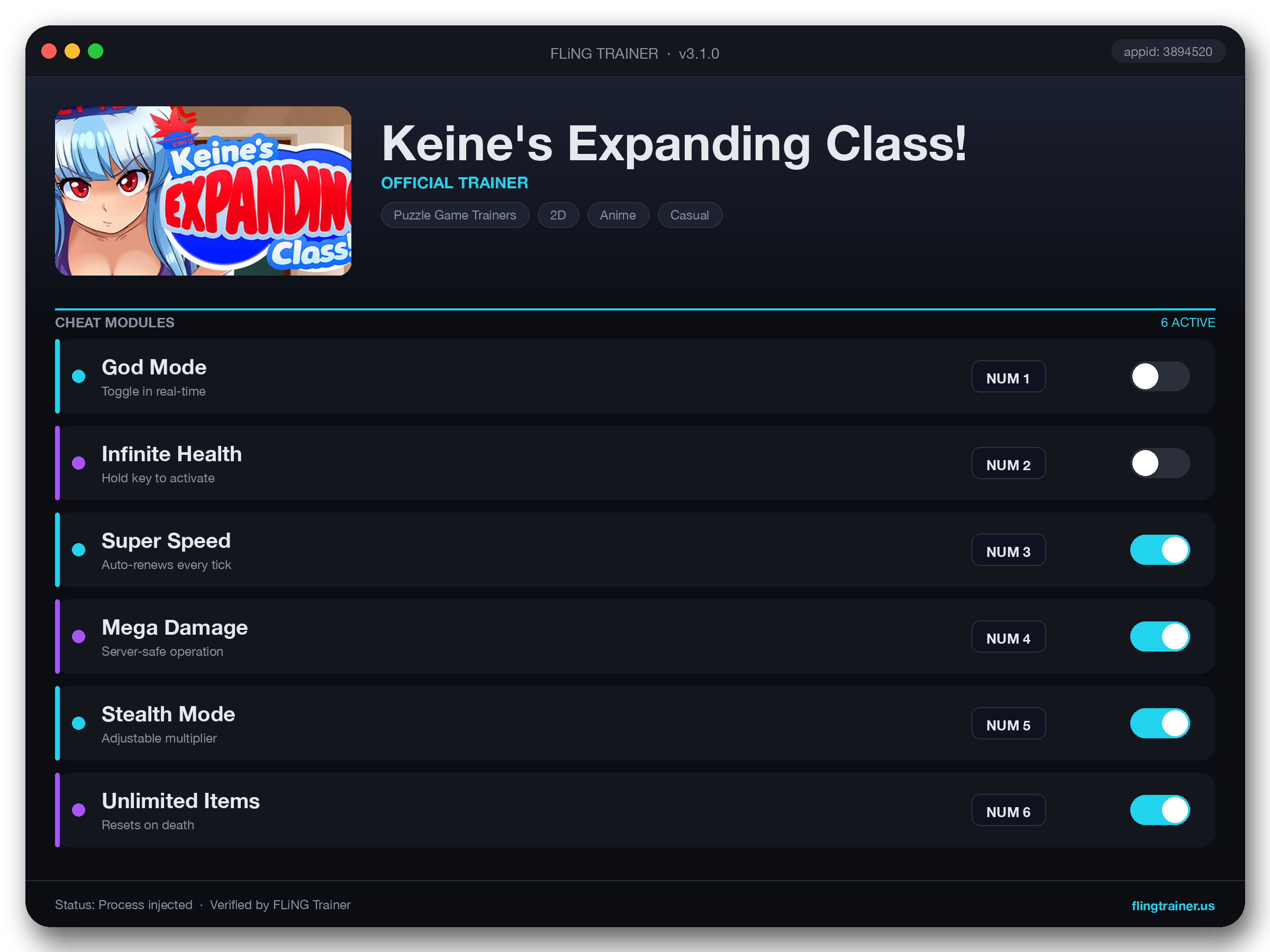 Keine's Expanding Class! Trainer interface