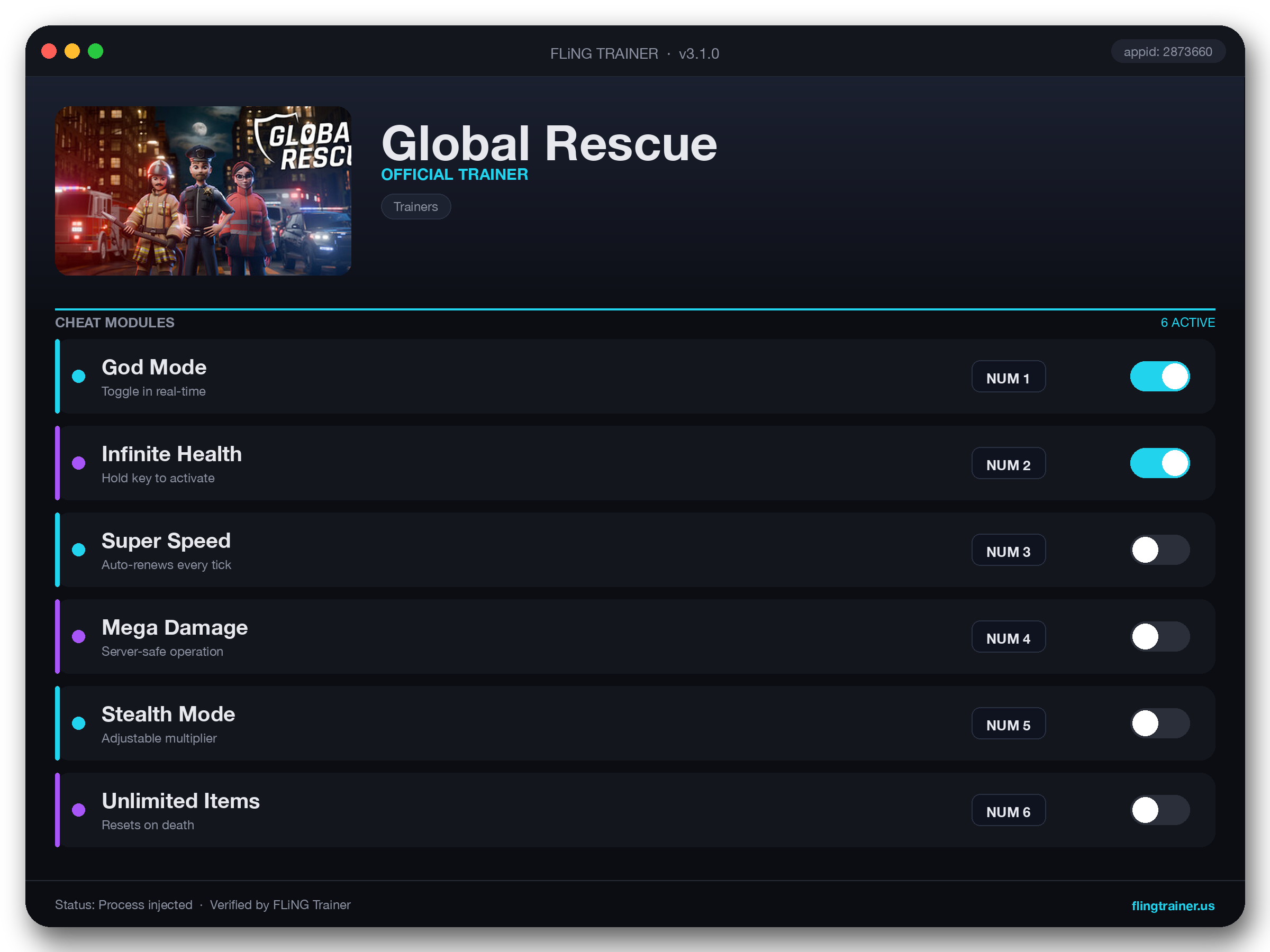 Global Rescue Trainer interface