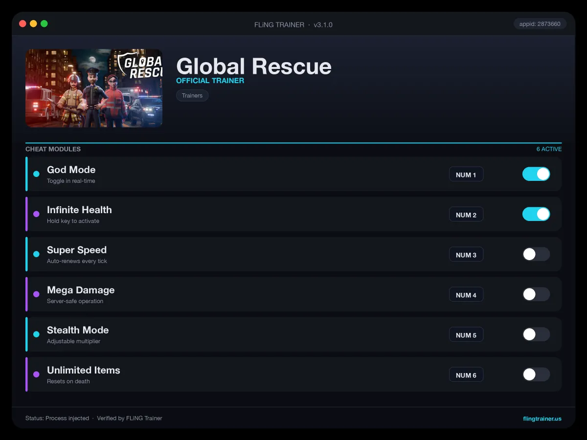 Global Rescue Trainer interface