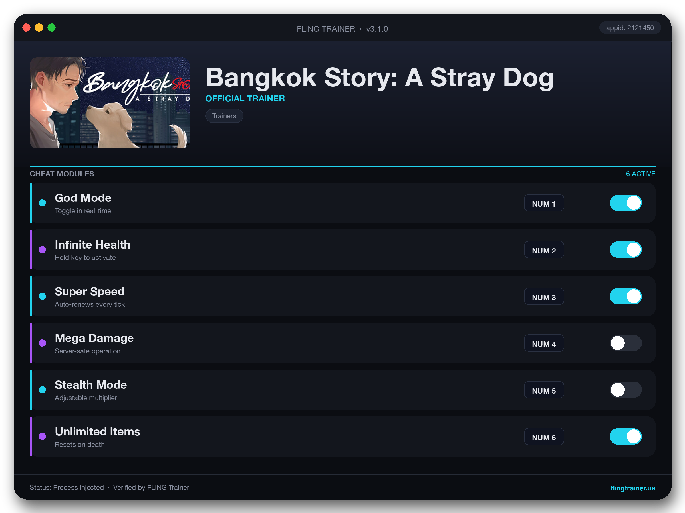 Bangkok Story: A Stray Dog Trainer interface