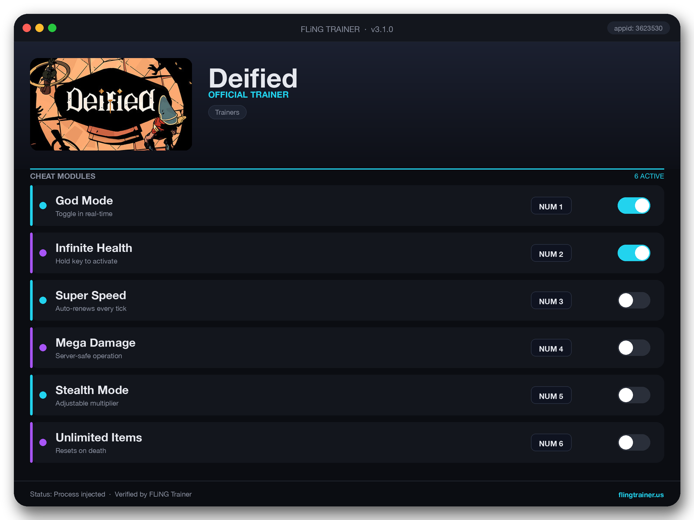 Deified Trainer interface