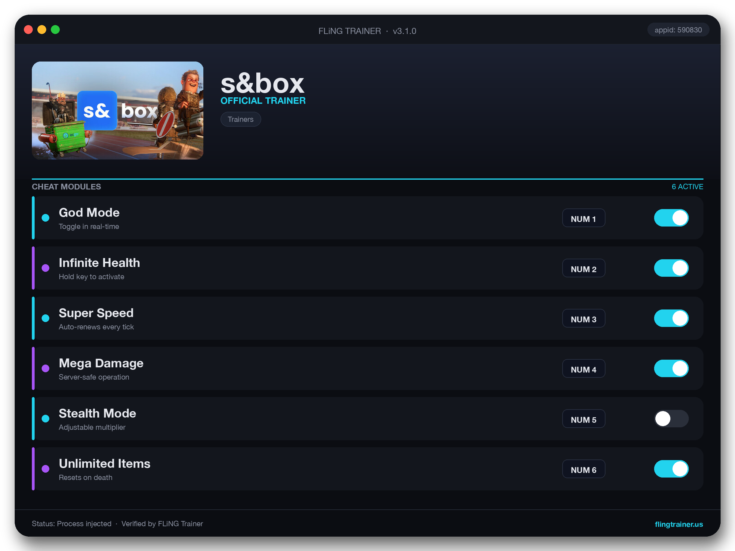 s&box Trainer interface