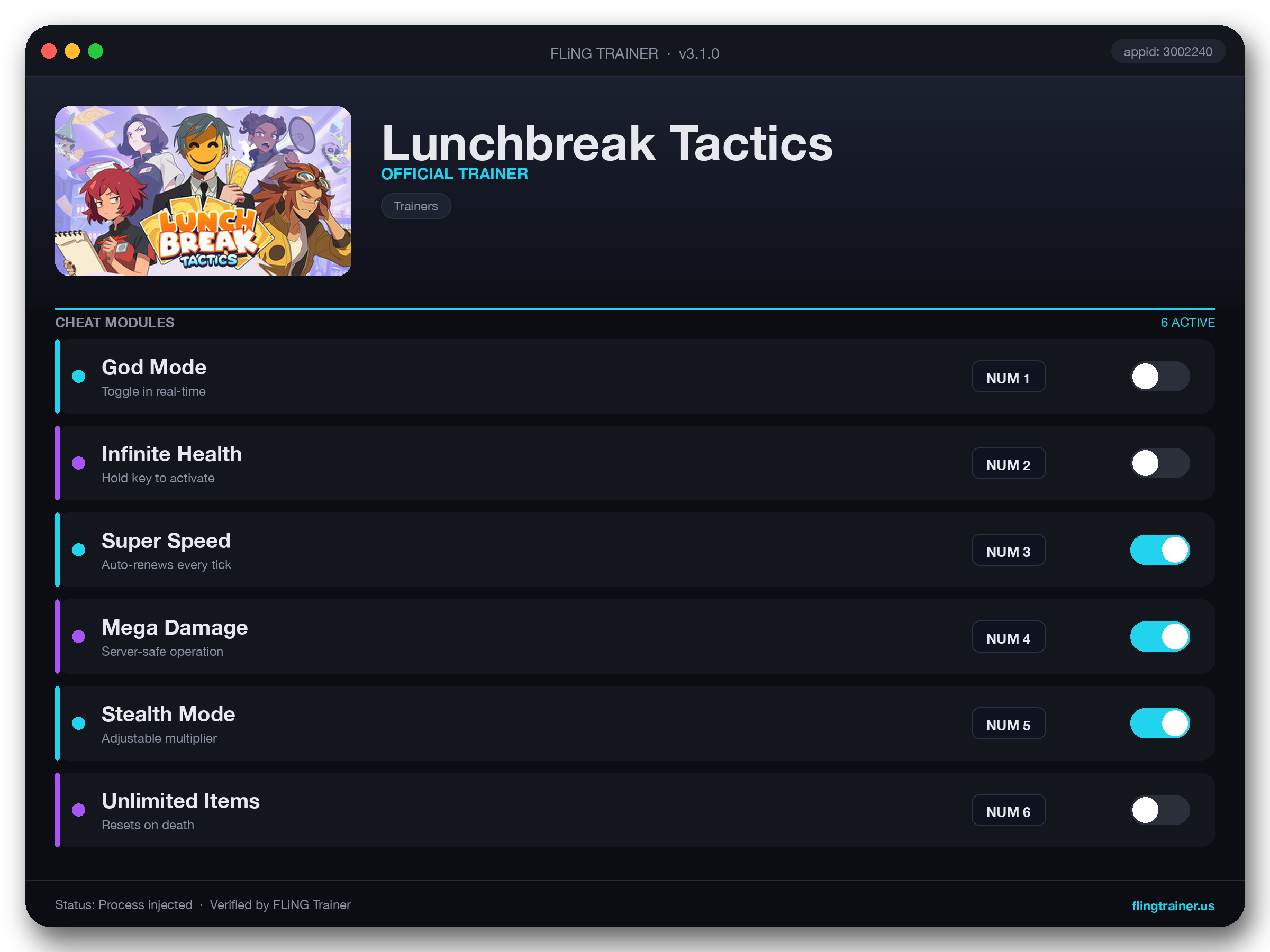 Lunchbreak Tactics Trainer interface