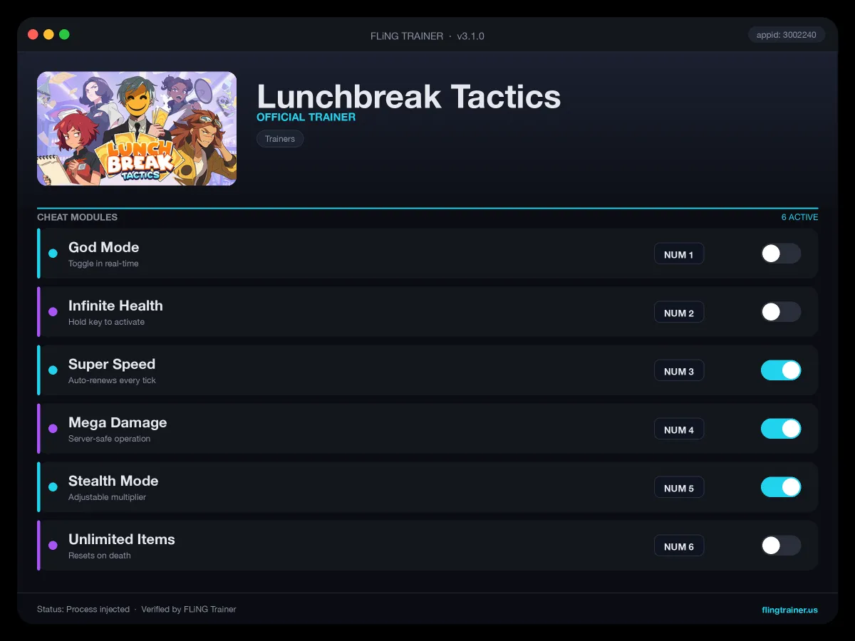 Lunchbreak Tactics Trainer interface