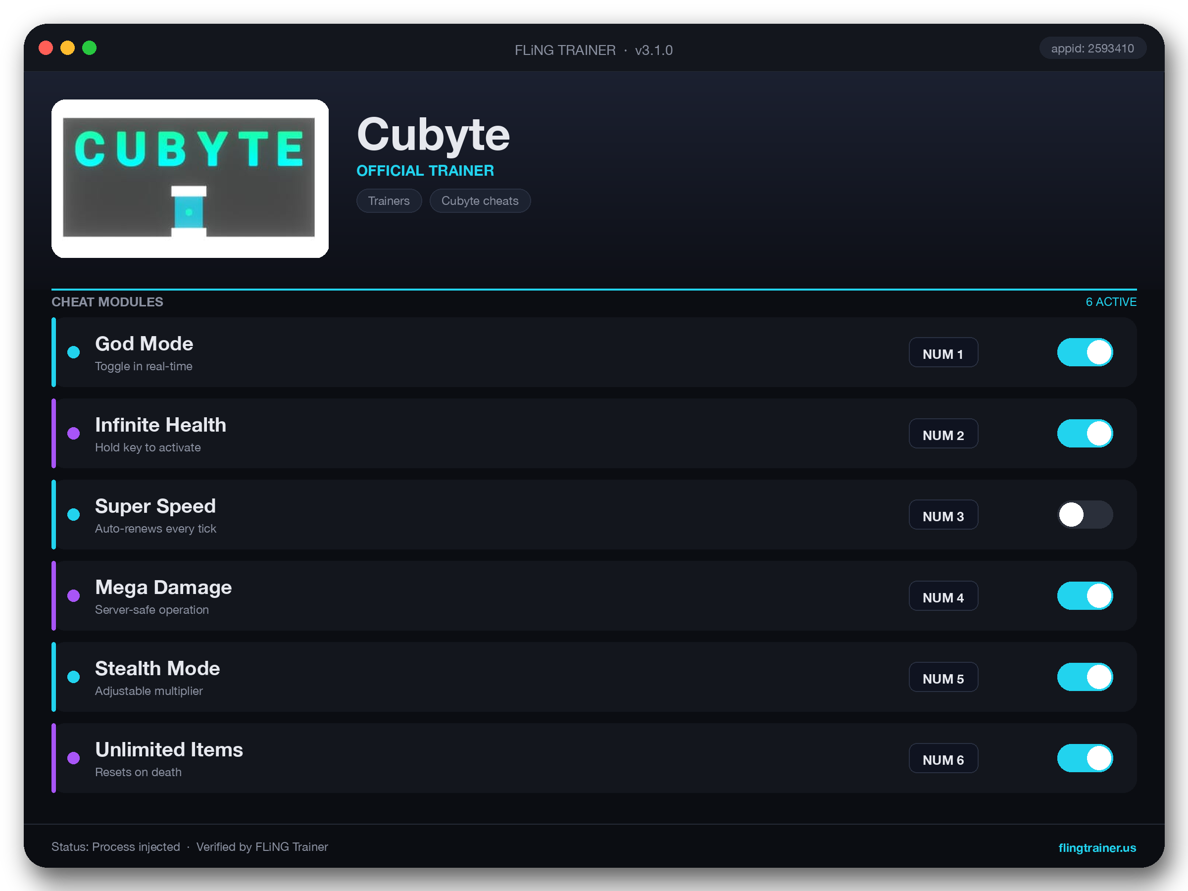 Cubyte Trainer interface