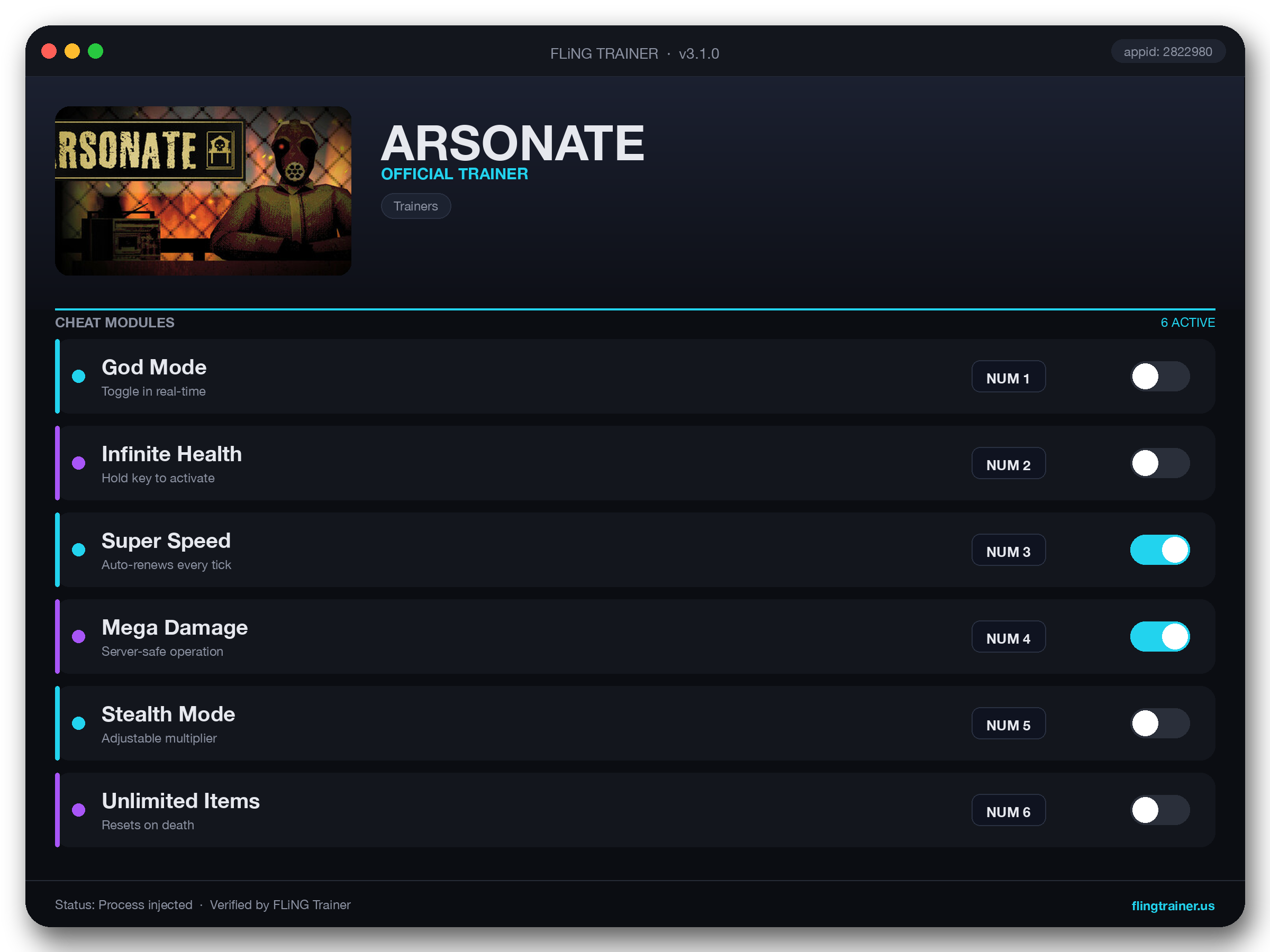 ARSONATE Trainer interface