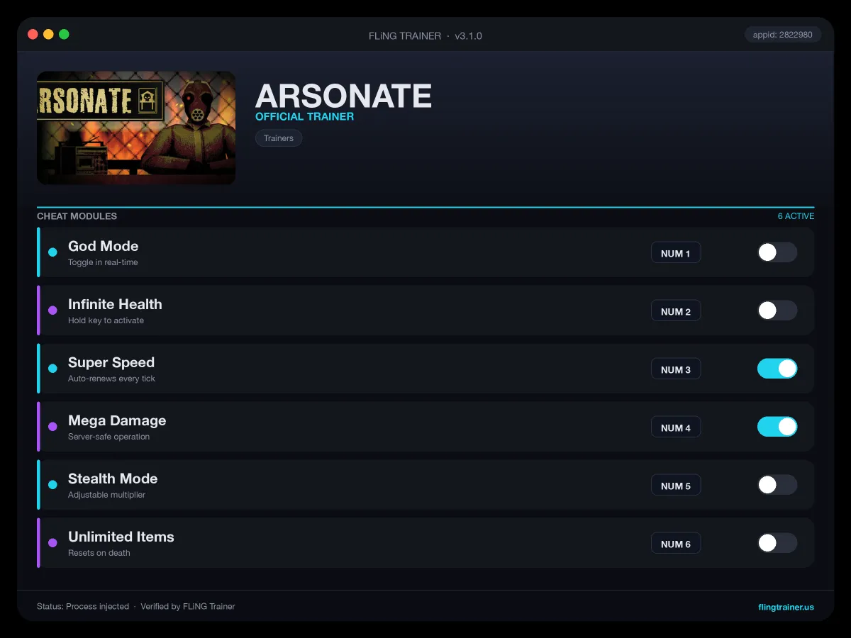 ARSONATE Trainer interface