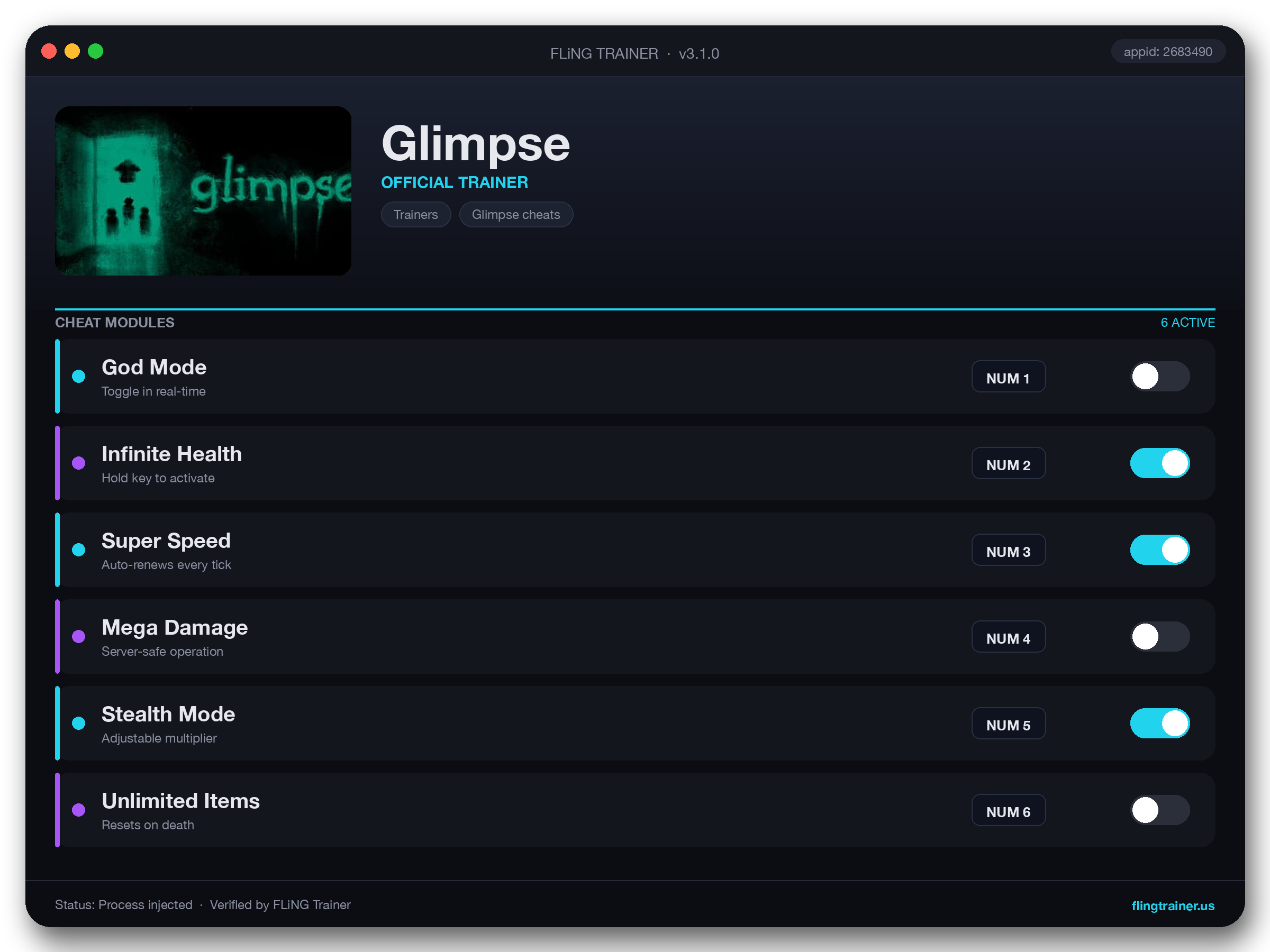 Glimpse Trainer interface