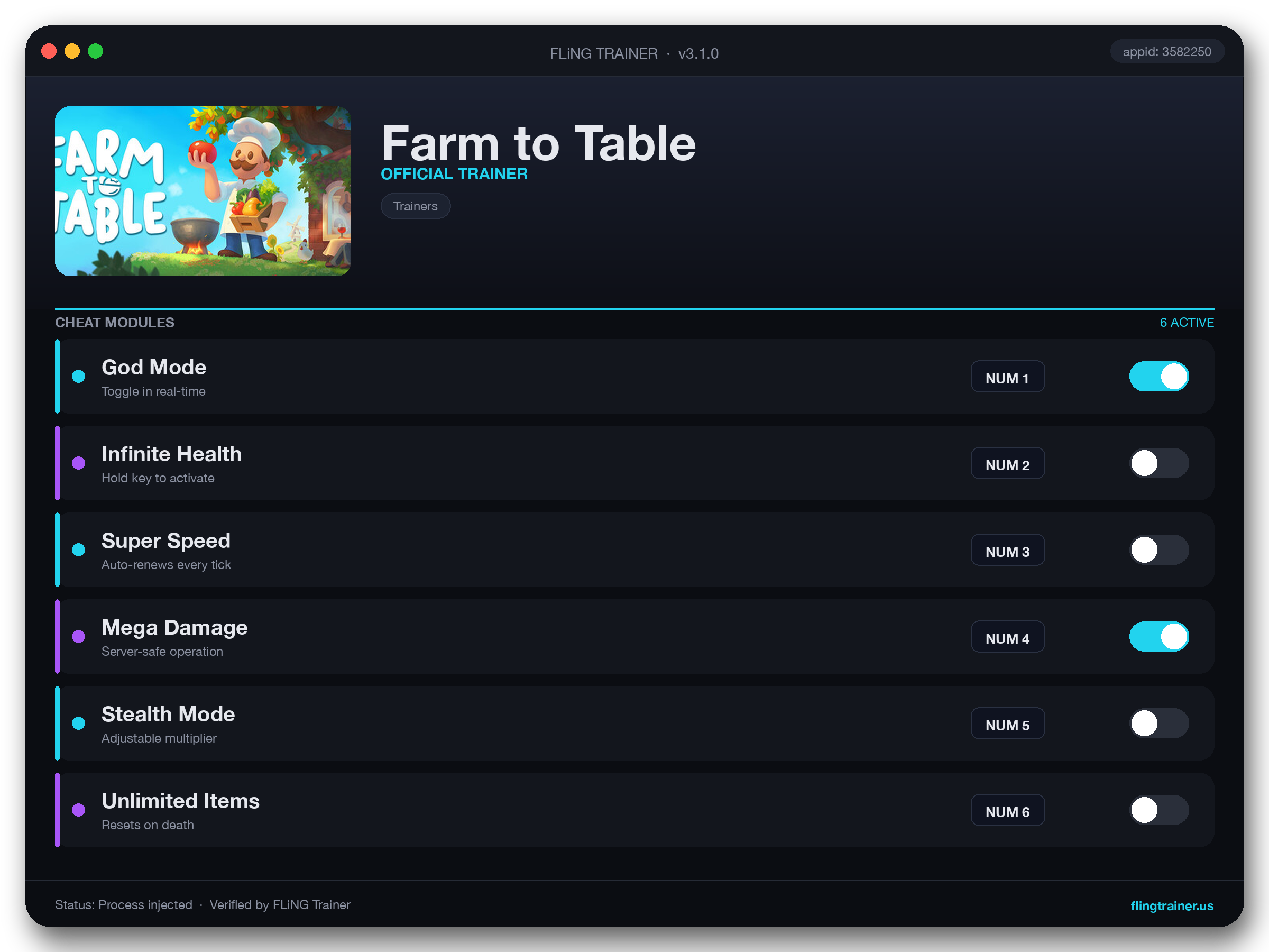 Farm to Table Trainer interface