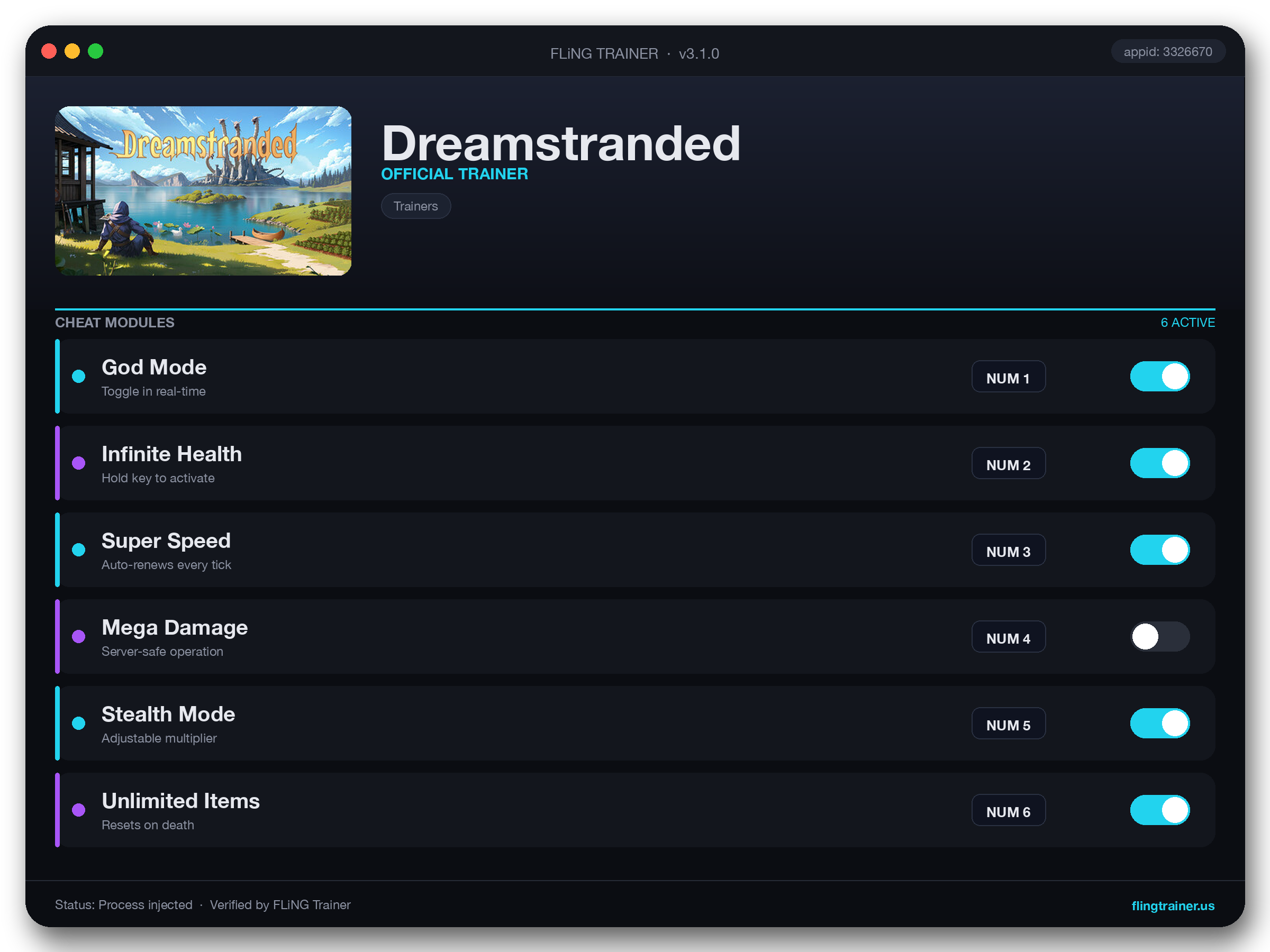 Dreamstranded Trainer interface