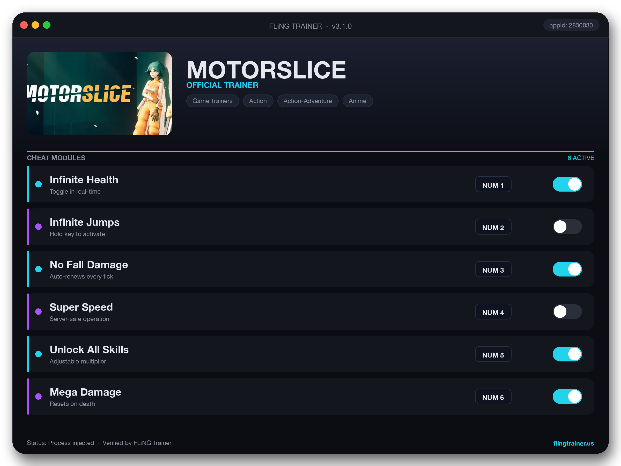 MOTORSLICE Trainer interface