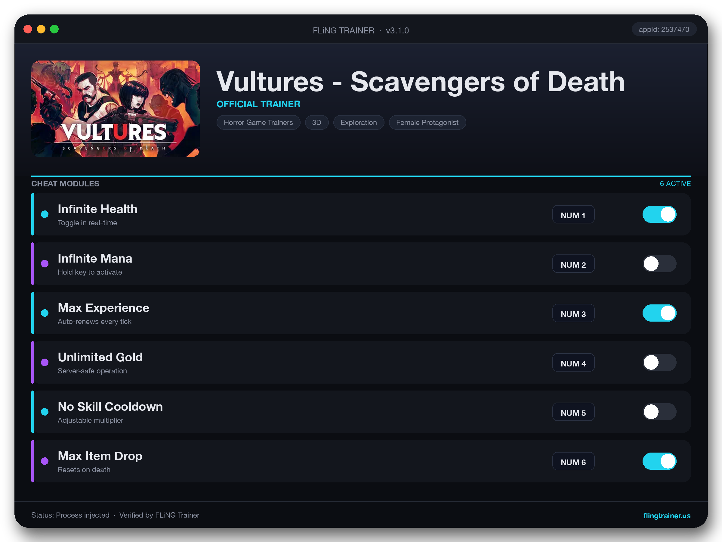 Vultures - Scavengers of Death Trainer interface