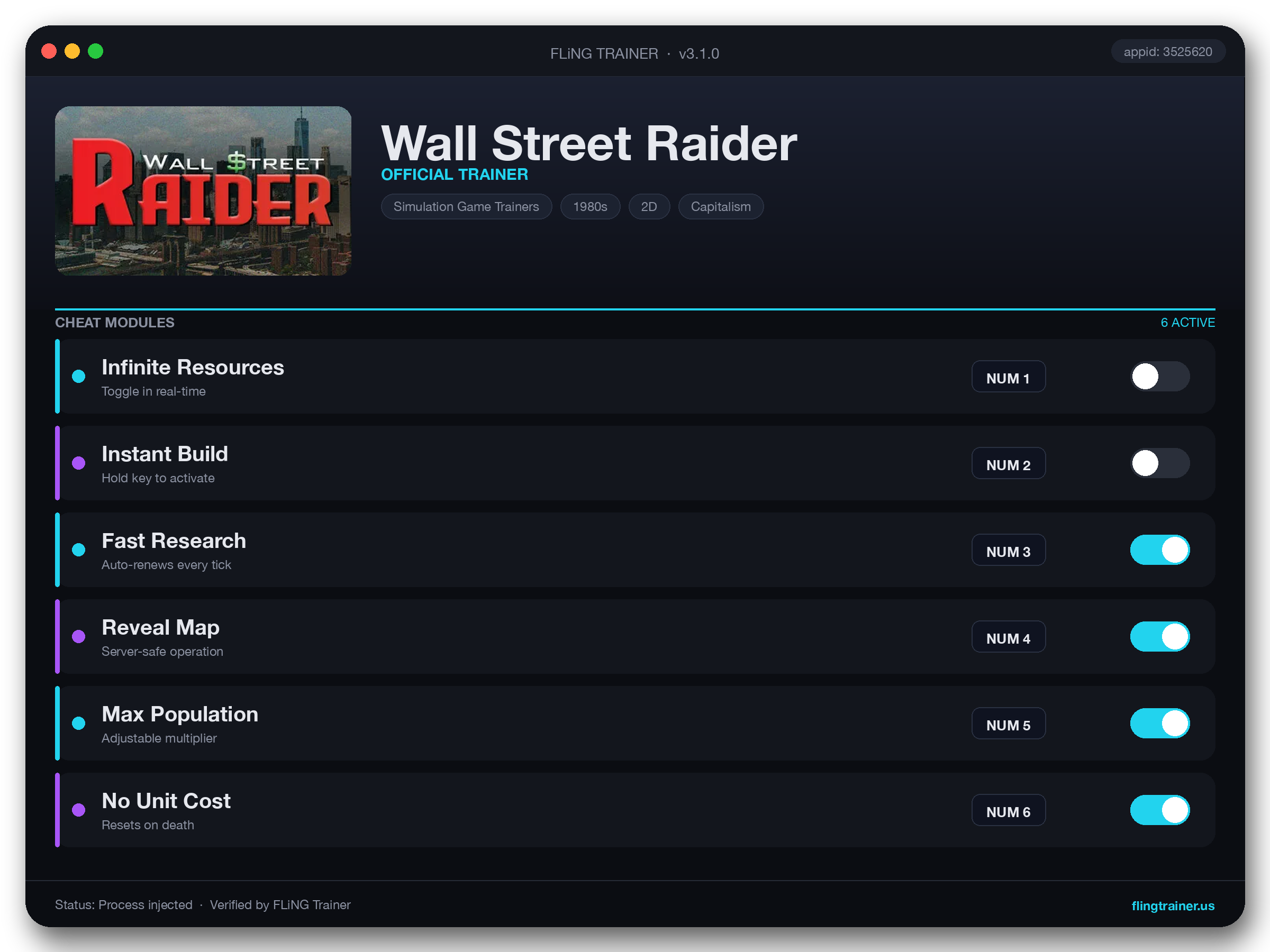 Wall Street Raider Trainer interface