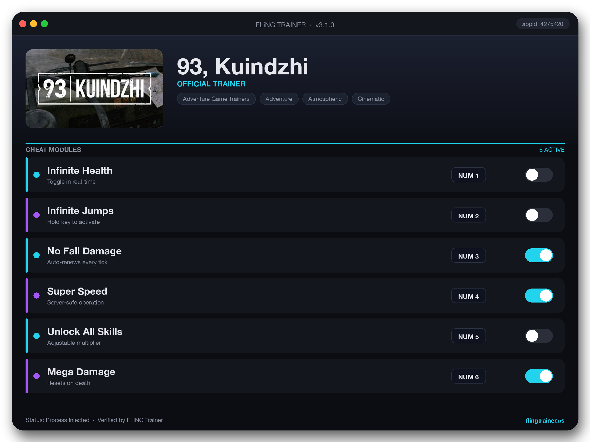 93, Kuindzhi Trainer interface