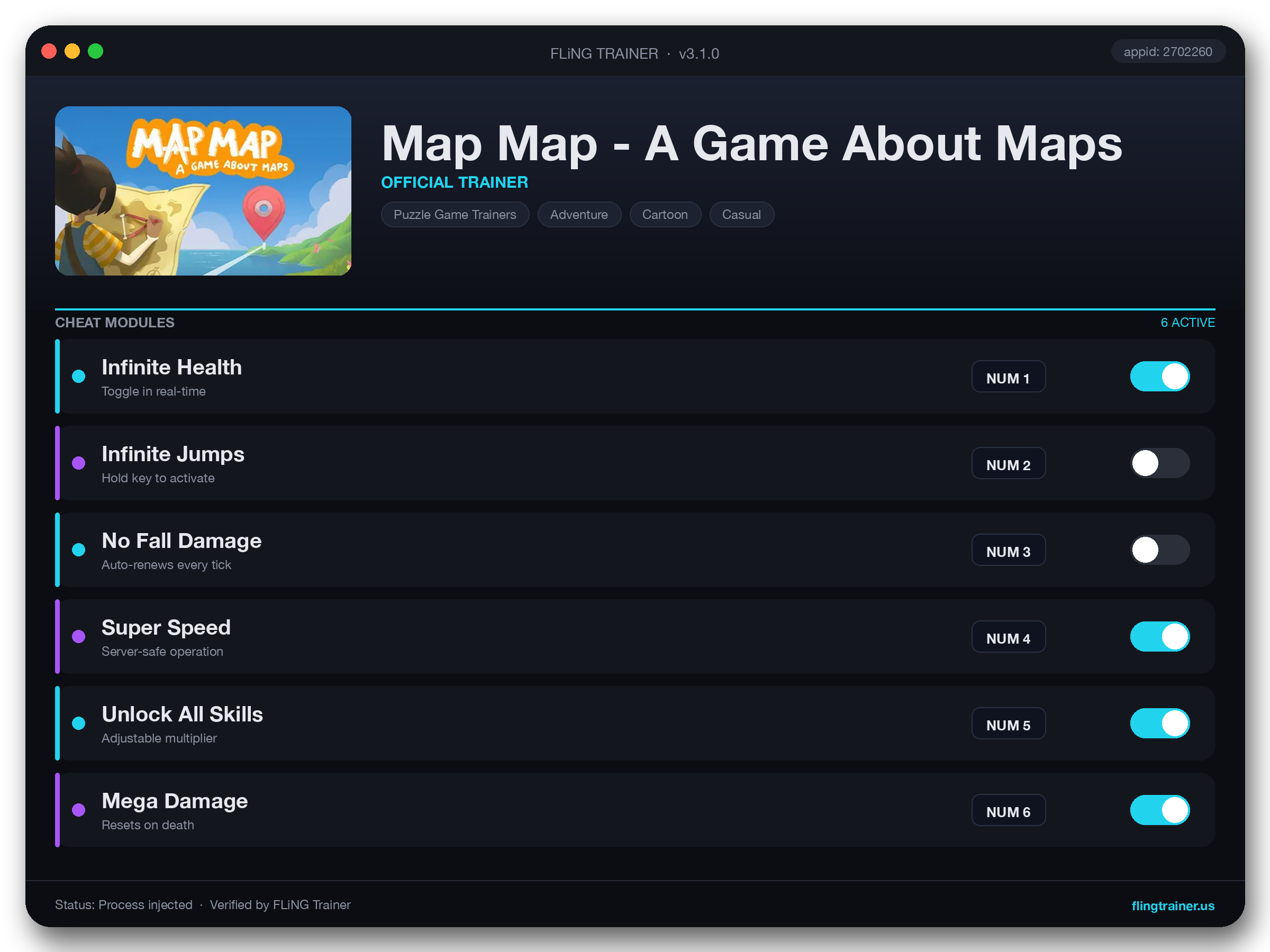 Map Map - A Game About Maps Trainer interface