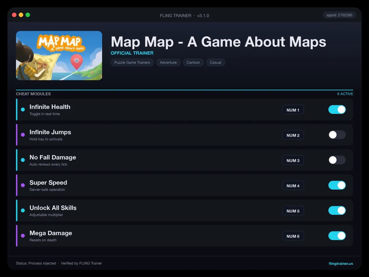 Map Map - A Game About Maps Trainer interface