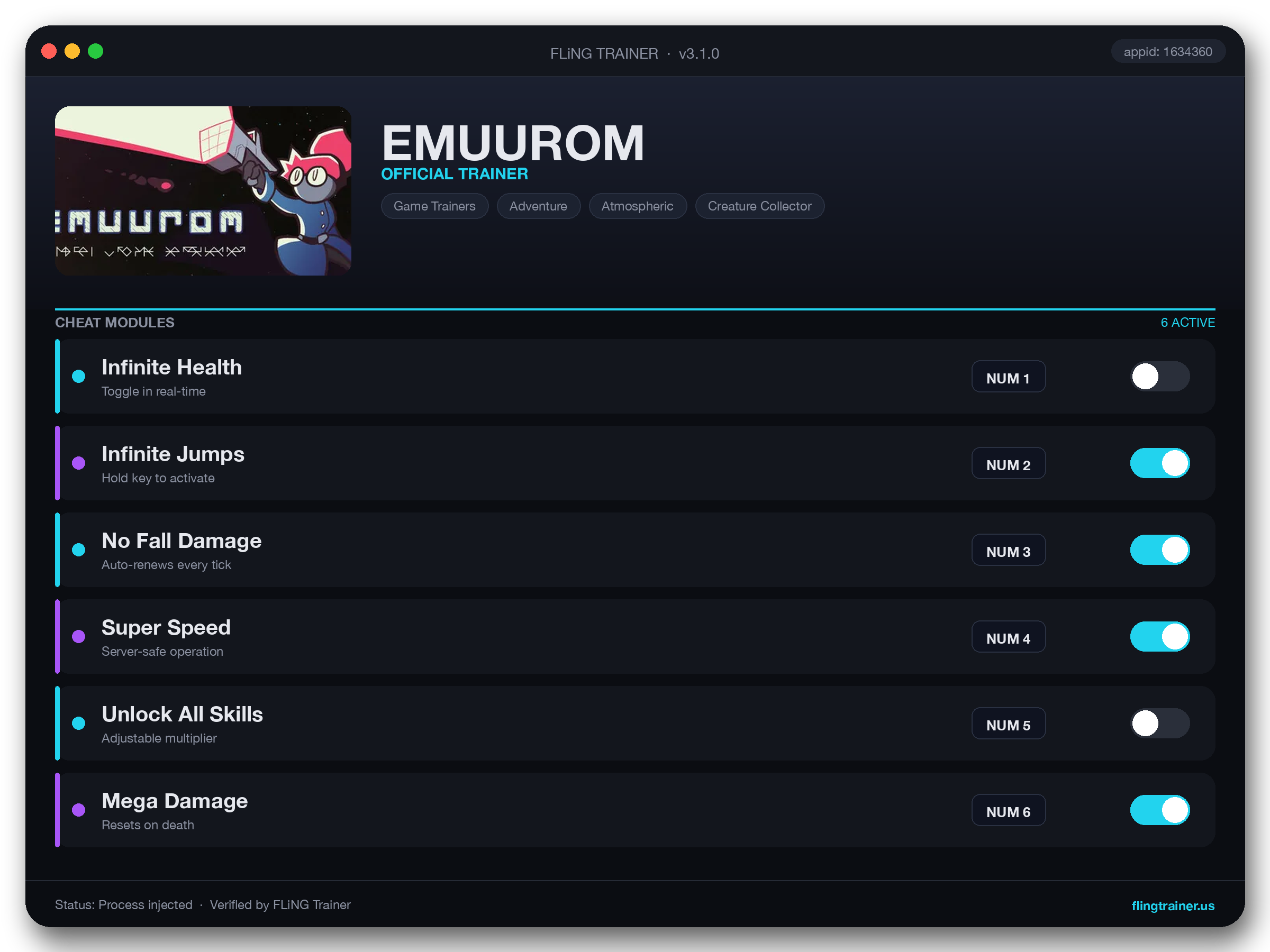 EMUUROM Trainer interface