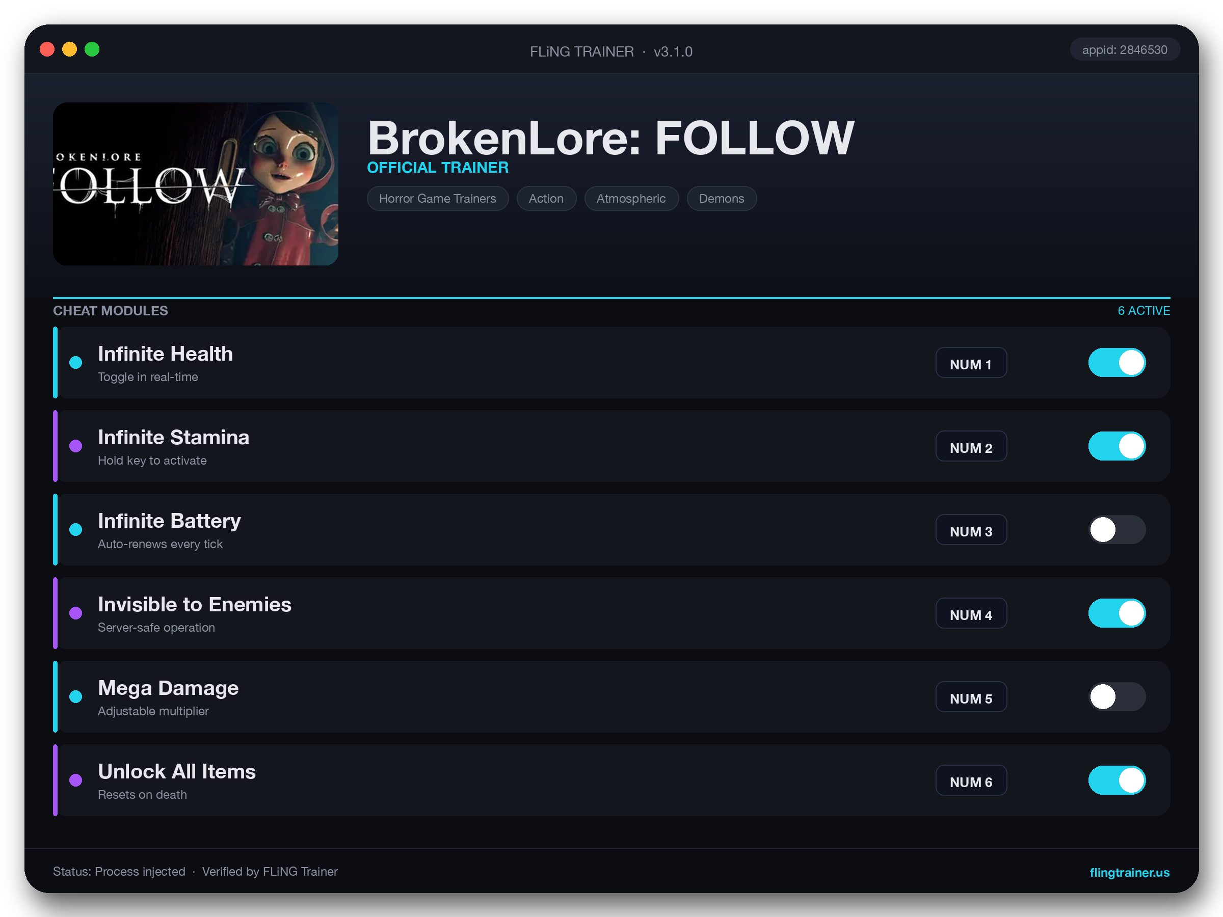 BrokenLore: FOLLOW Trainer interface