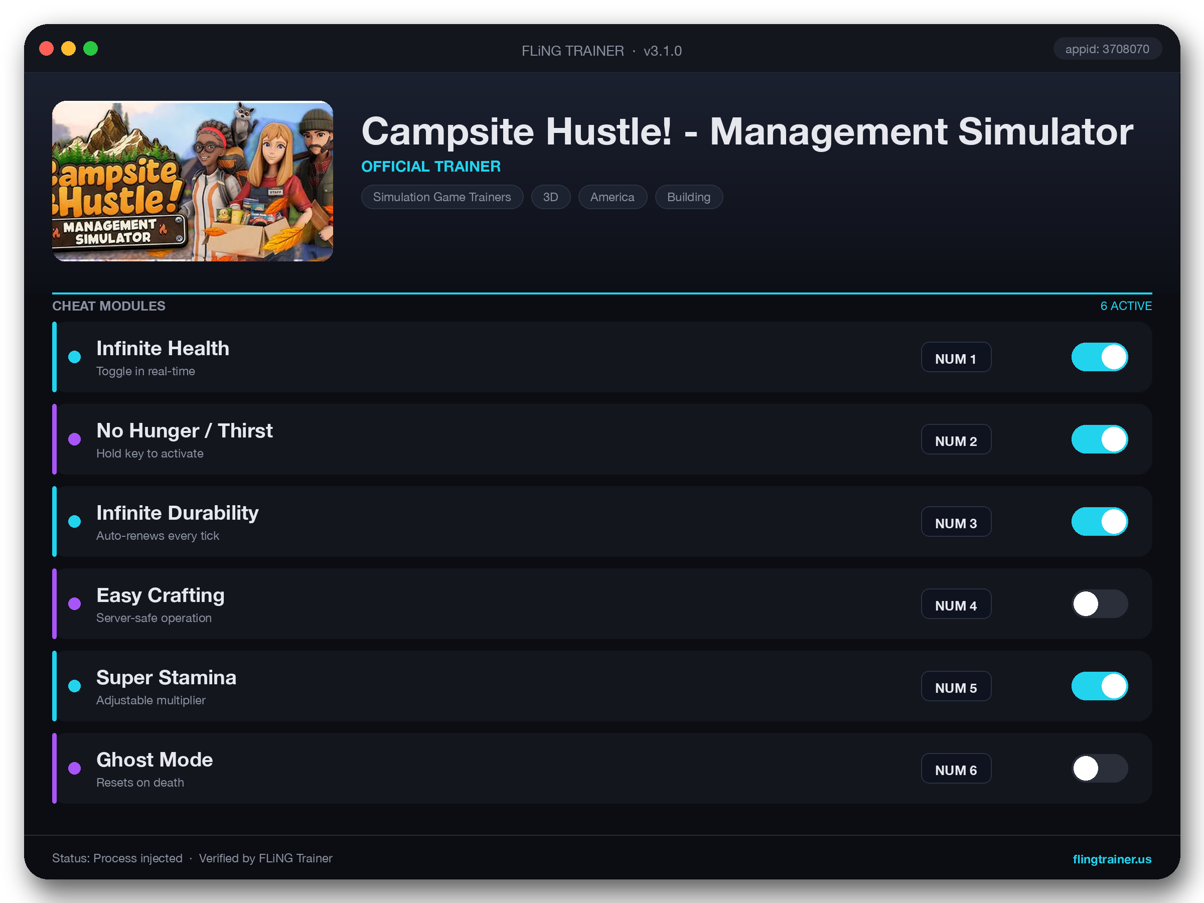Campsite Hustle! - Management Simulator Trainer interface