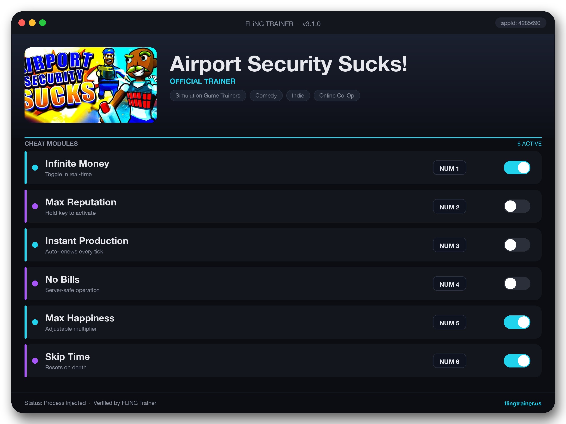 Airport Security Sucks! Trainer interface