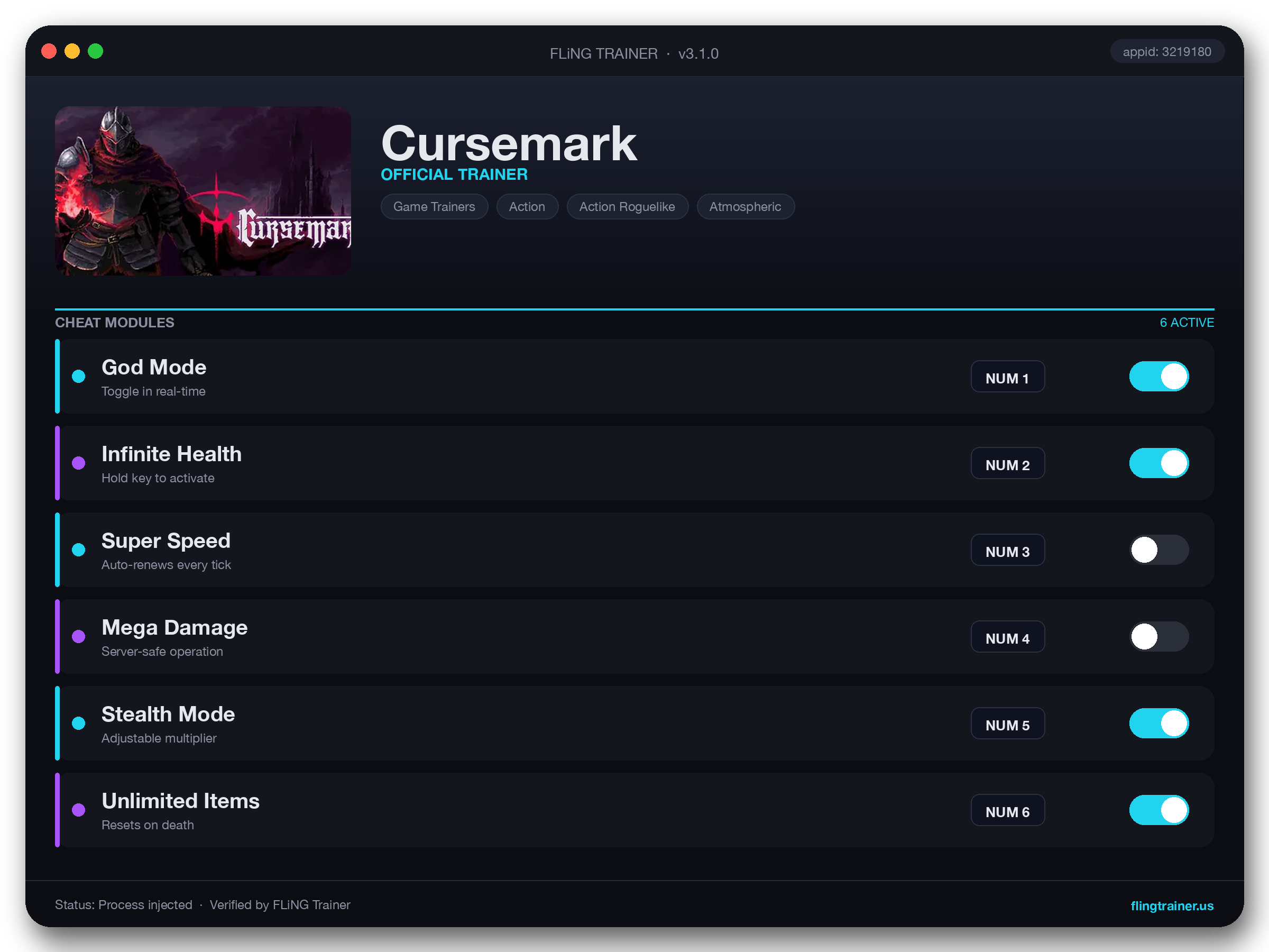 Cursemark Trainer interface