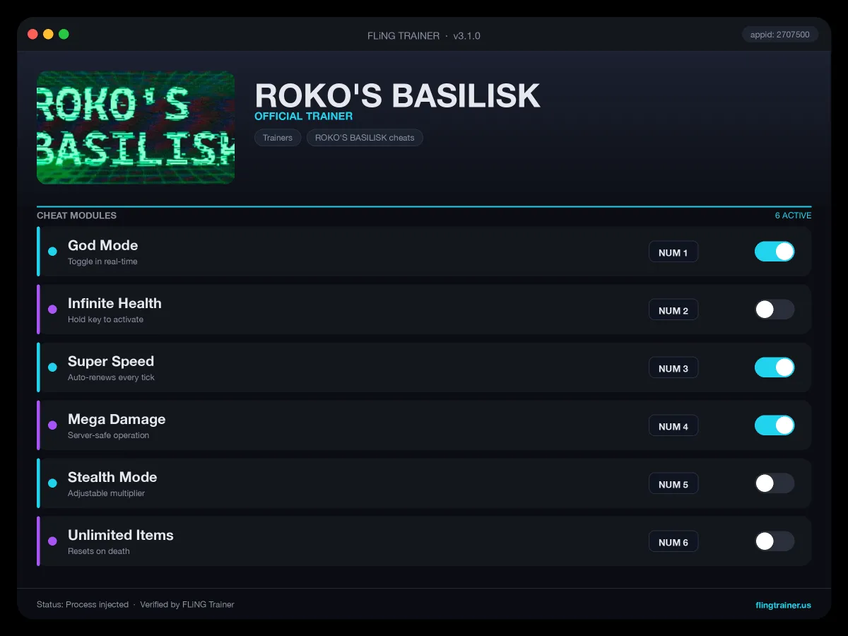ROKO'S BASILISK Trainer interface