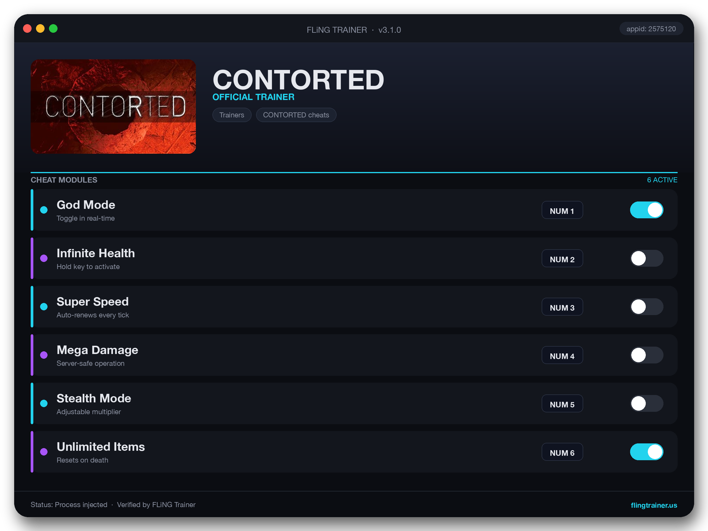 CONTORTED Trainer interface