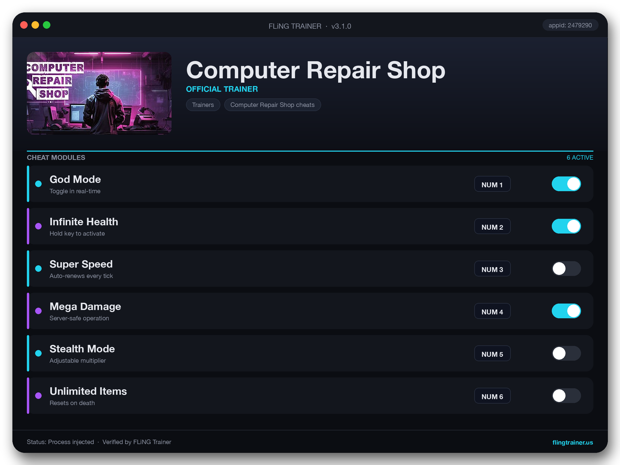 Computer Repair Shop Trainer interface