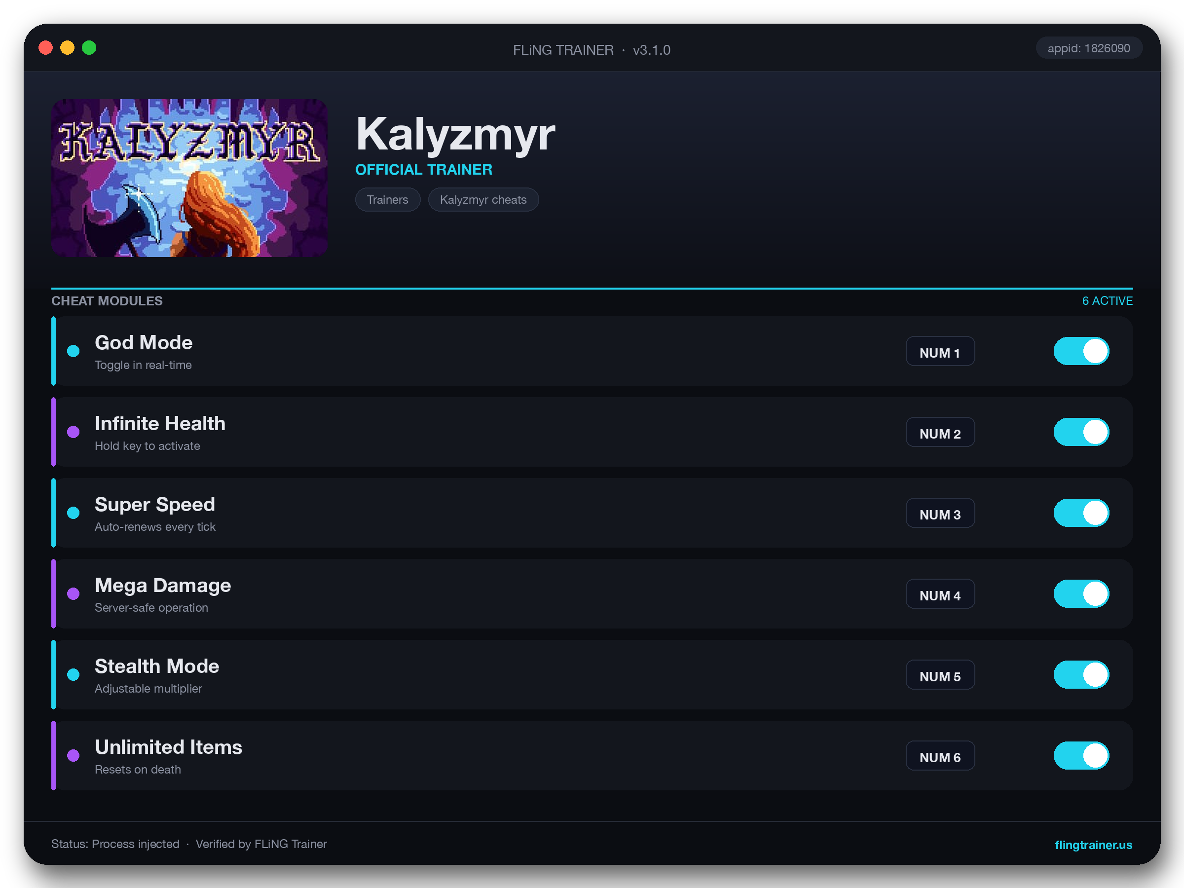 Kalyzmyr Trainer interface