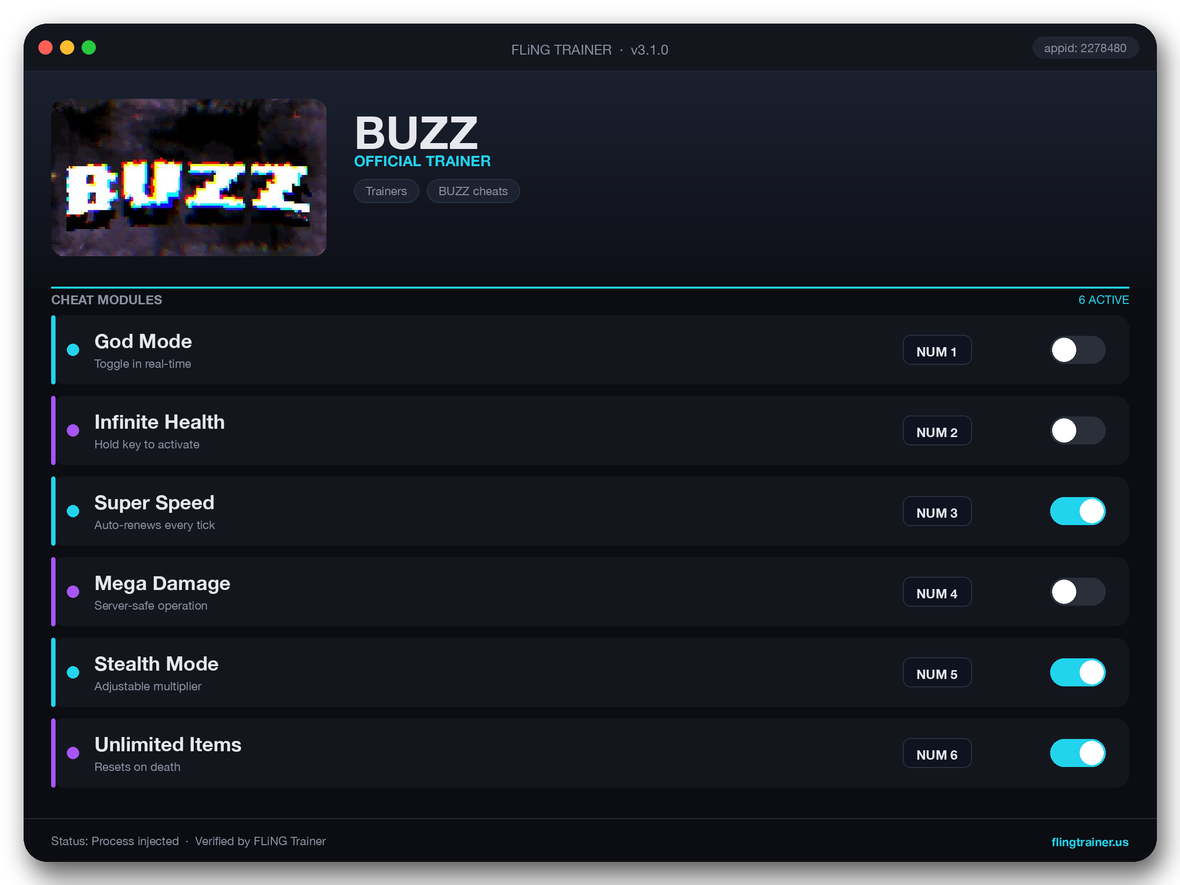 BUZZ Trainer interface