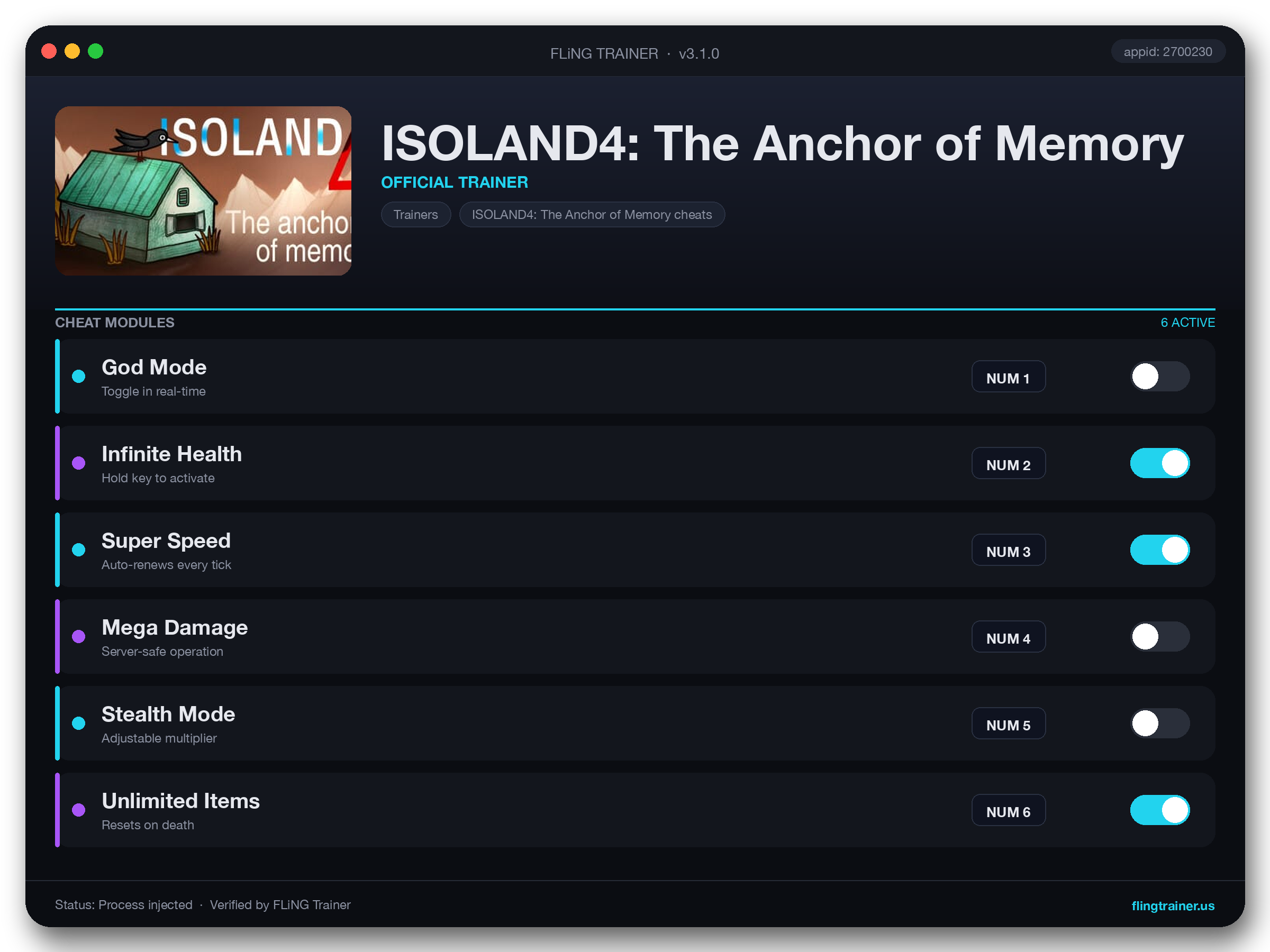 ISOLAND4: The Anchor of Memory Trainer interface