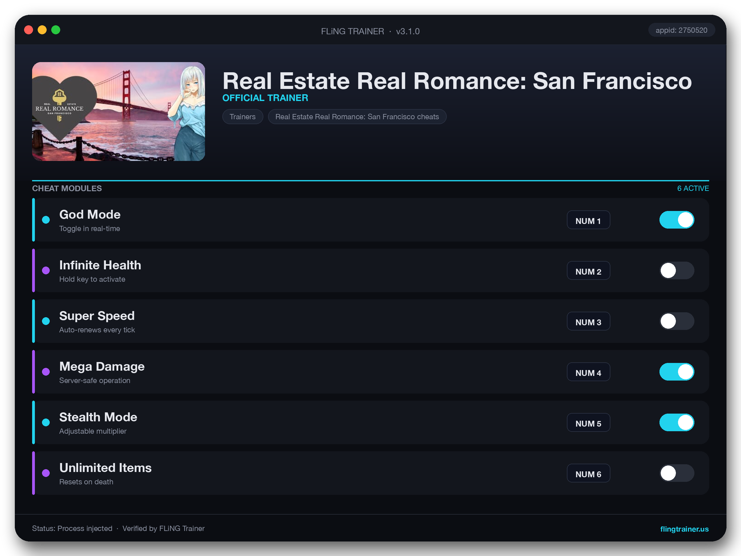 Real Estate Real Romance: San Francisco Trainer interface