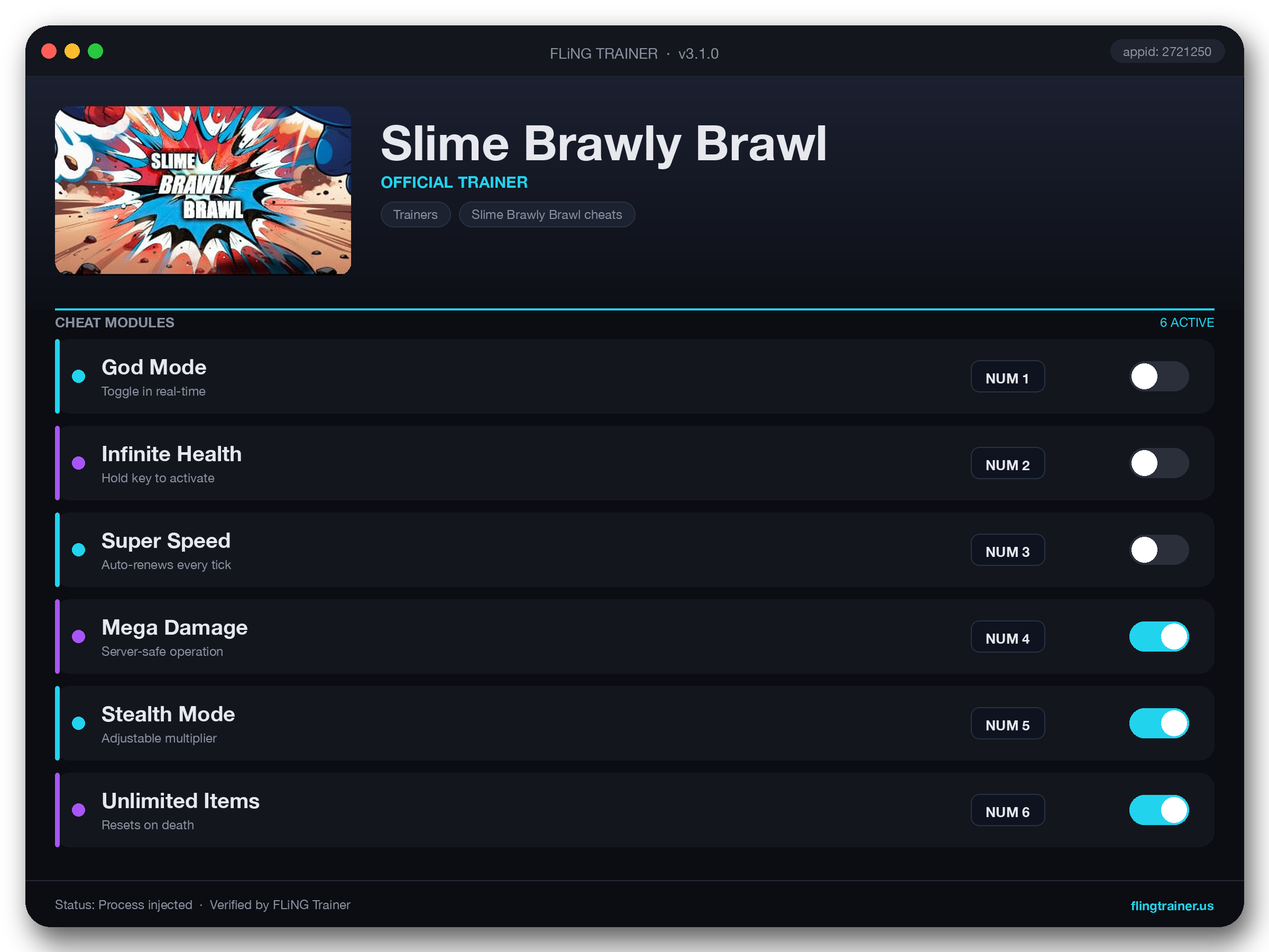 Slime Brawly Brawl Trainer interface