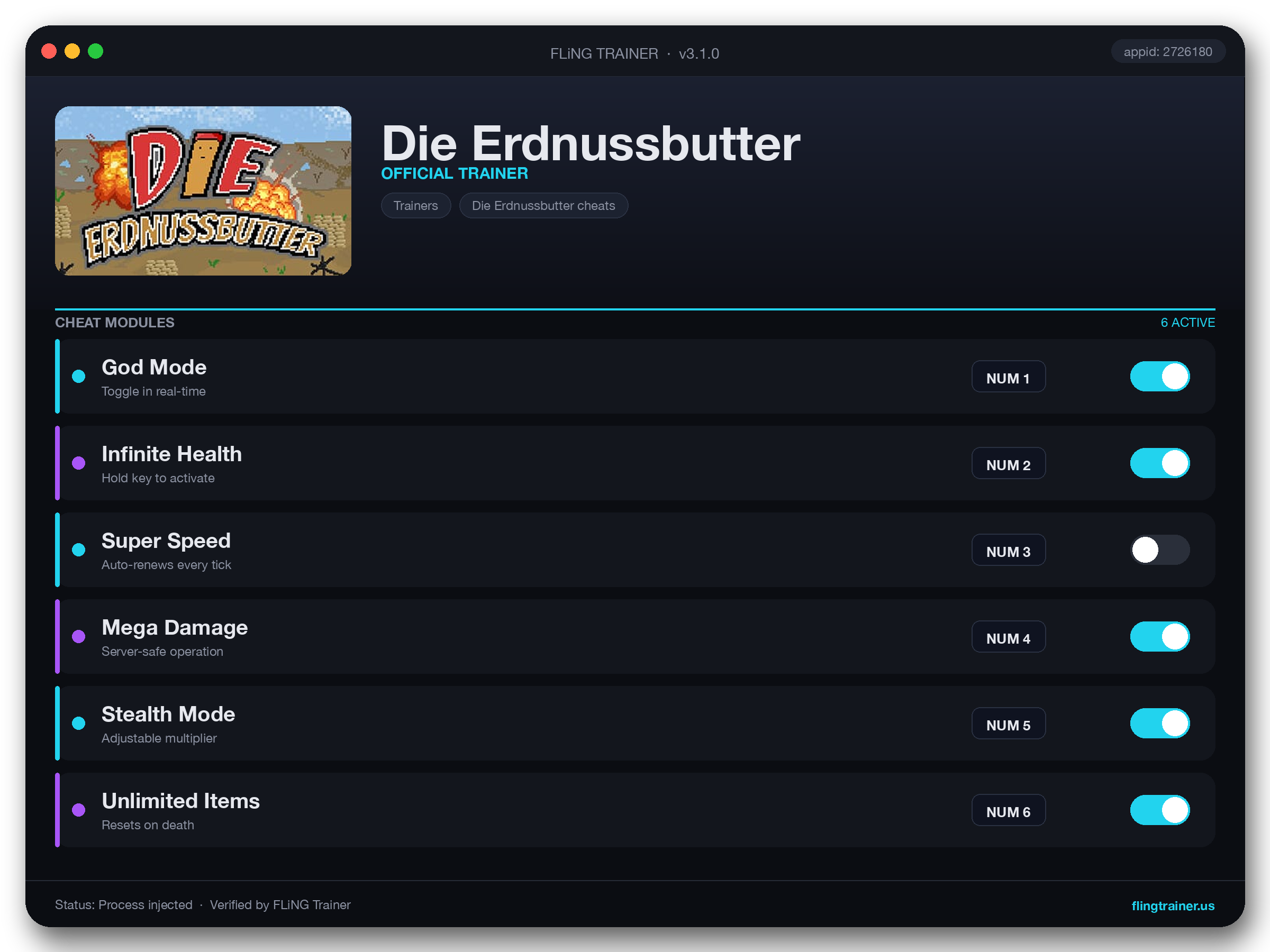 Die Erdnussbutter Trainer interface