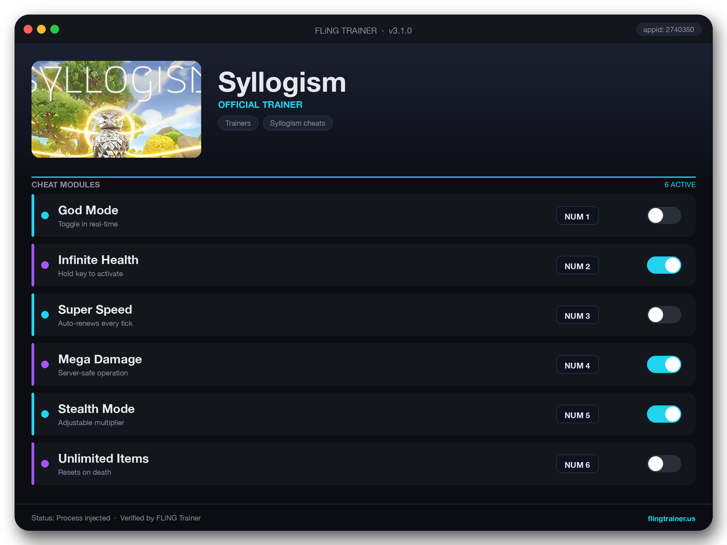 Syllogism Trainer interface
