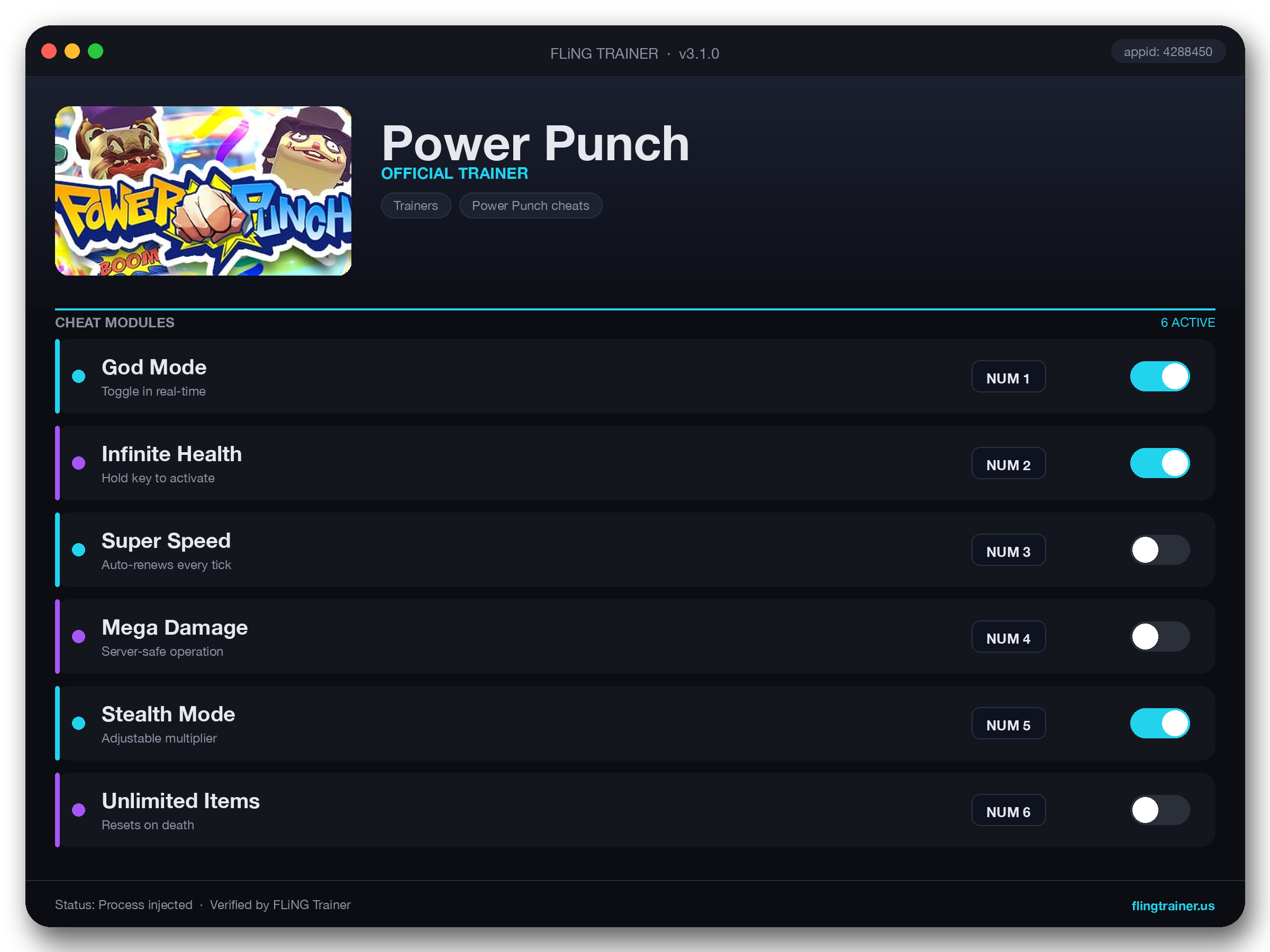 Power Punch Trainer interface