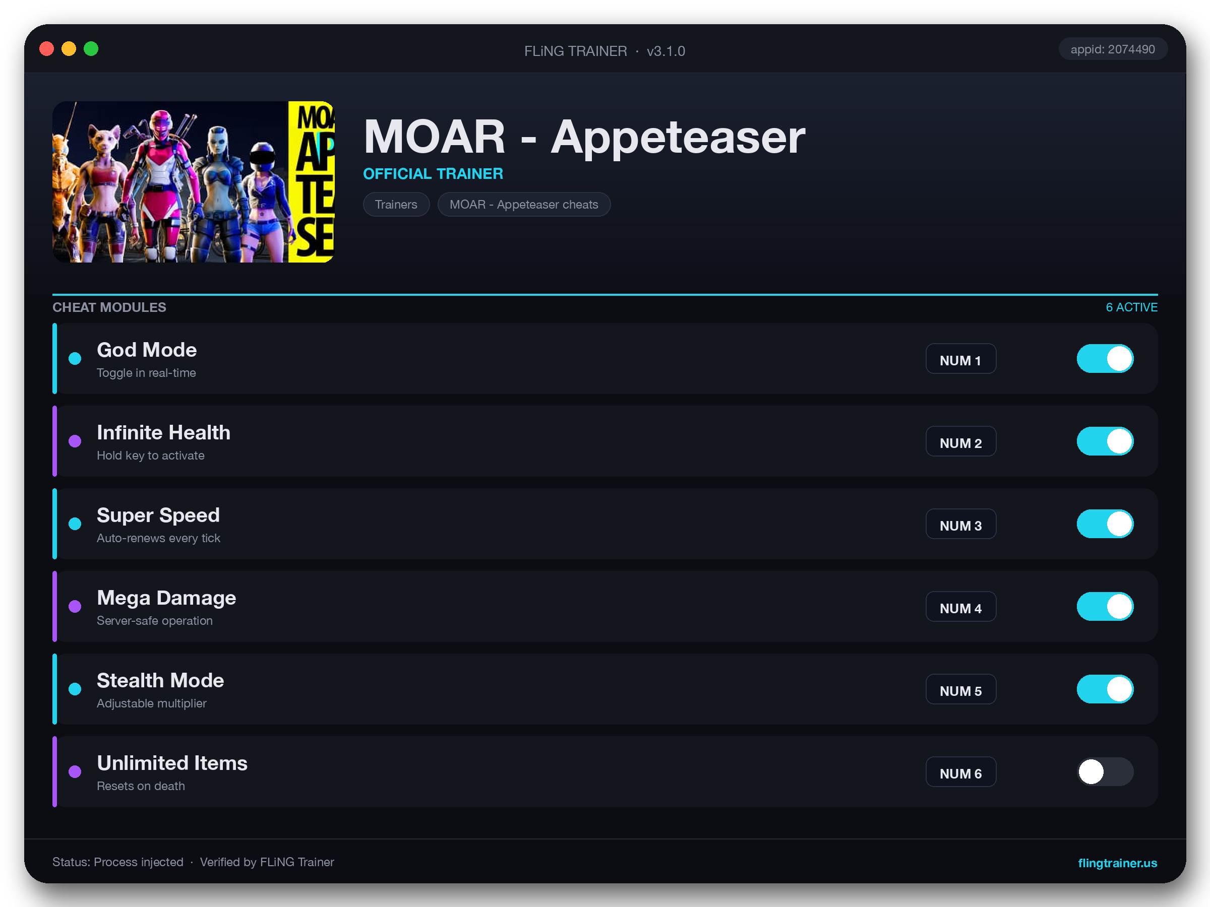 MOAR - Appeteaser Trainer interface