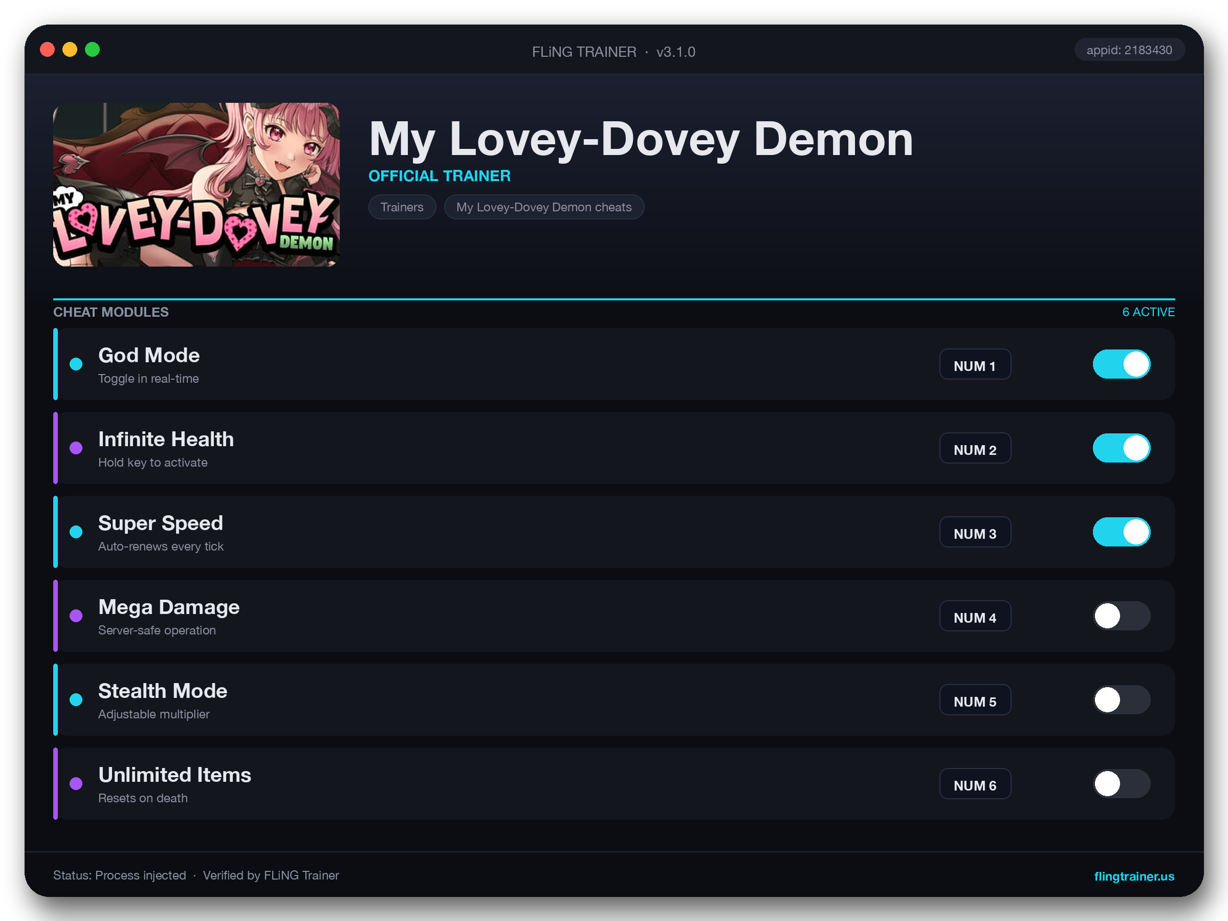 My Lovey-Dovey Demon Trainer interface